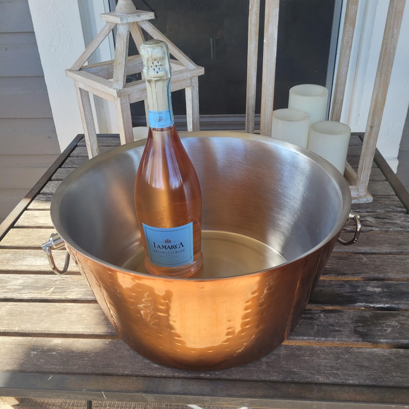 BREKX Insulated Beverage Tub & Ice Bucket, Stainless Steel Silver, 12Qt customer photo 1