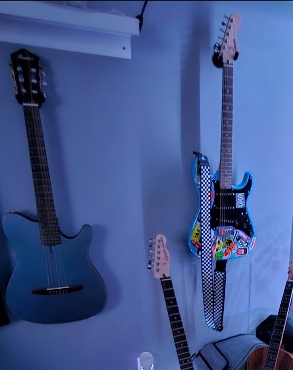 Sound harbor Guitar Wall Mount Hanger Acoustic Electric Bass Guitar Wall Hook Black Metal Holder customer photo 1