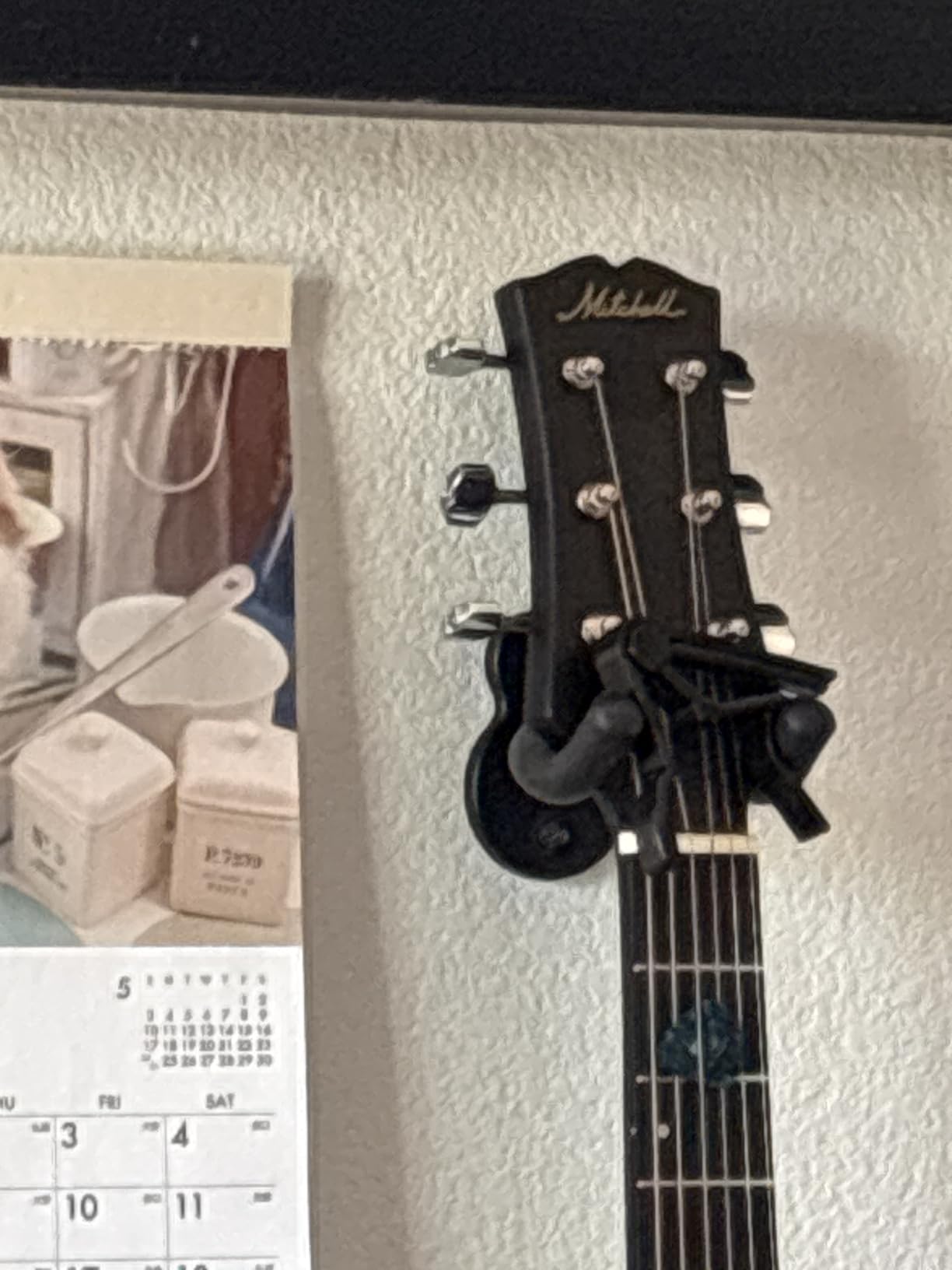 Sound harbor Guitar Wall Mount Hanger Acoustic Electric Bass Guitar Wall Hook Black Metal Holder customer photo 2