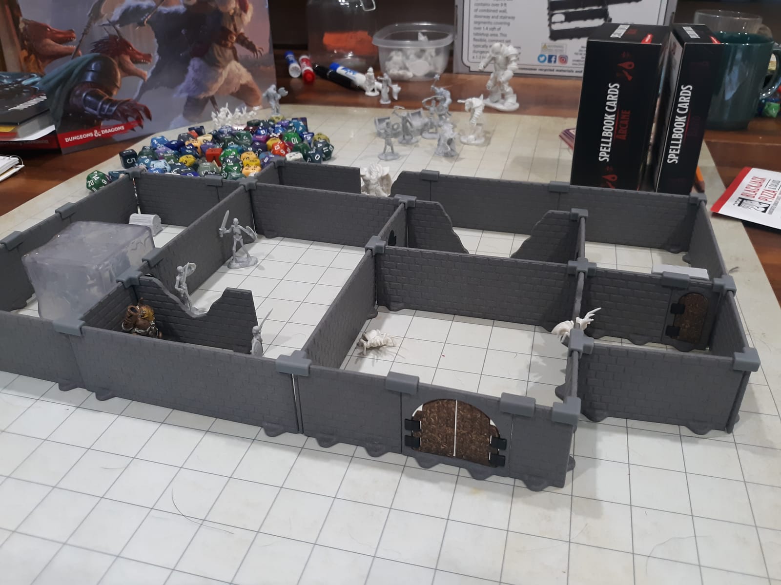 Dirt Cheap Dungeons Squire Dungeon Set - 130pc Modular Wall & Room Kit - 9ft of Linear Walls for 1