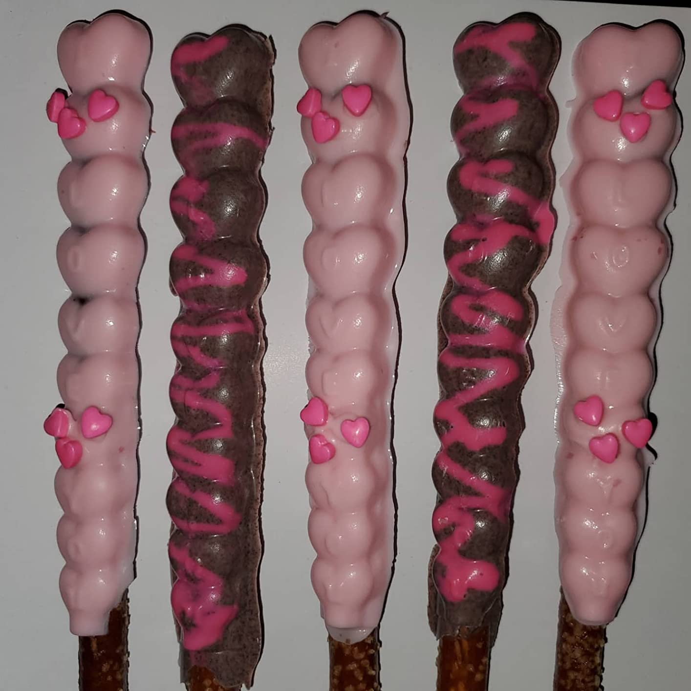 Grandmama's Goodies V144 Valentine's Day I Love You Heart Pretzel Lollipop Chocolate Candy Soap Mold customer photo 2
