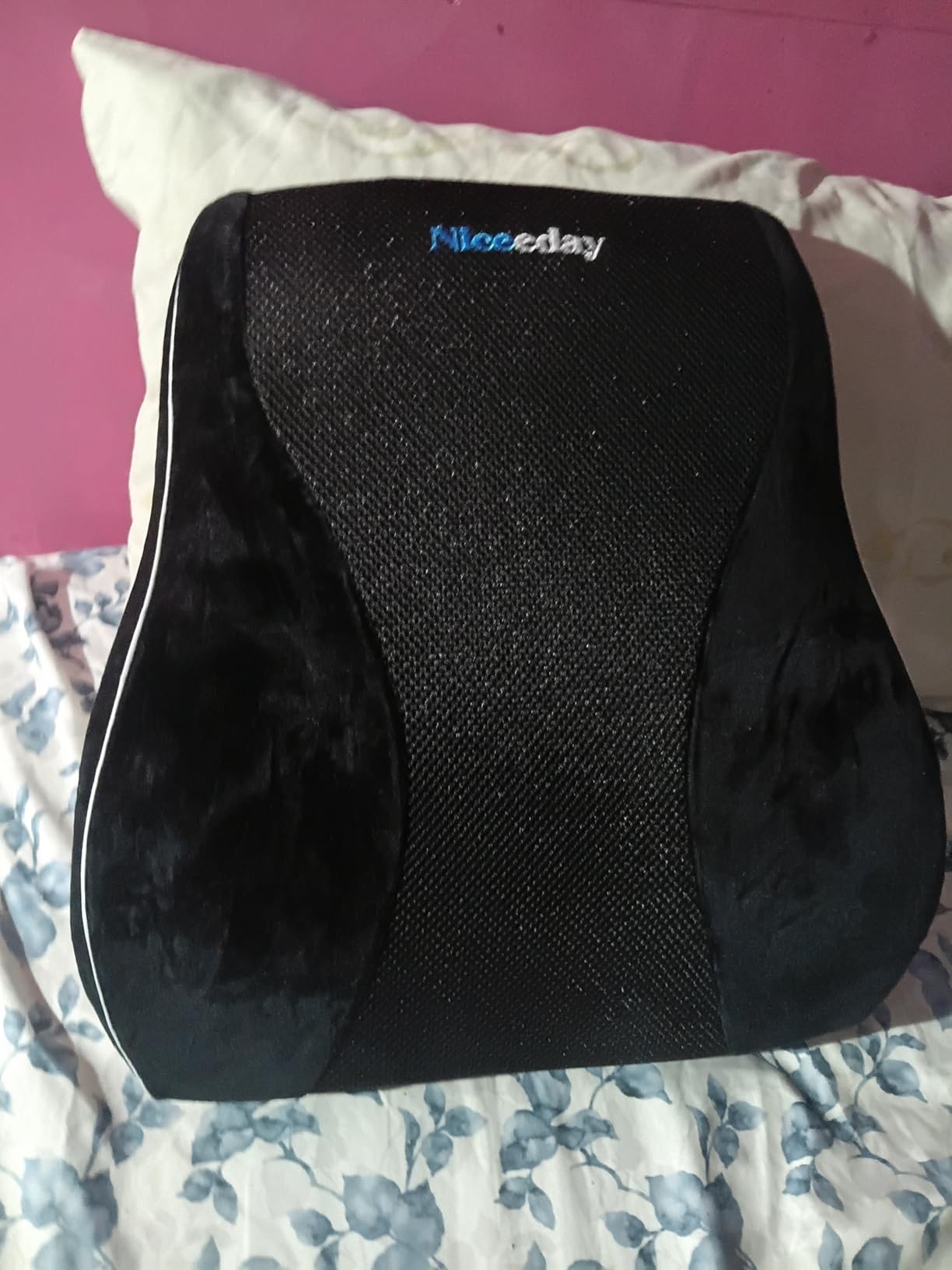 Niceeday Lumbar Support Pillow for Office Chair Car Back Support Pillow, Memory Foam Gaming Chair Desk Chair Back Cushion for Lower Back Pain Relief, Ergonomic Back Rest,Office Home Essentials customer photo 1