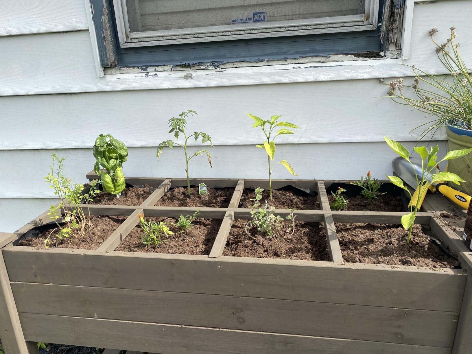 Aivituvin Raised Garden Bed on Wheels, Elevated Plant Boxes Outdoor Large with Grow Grid - with Large Storage Shelf 52.7