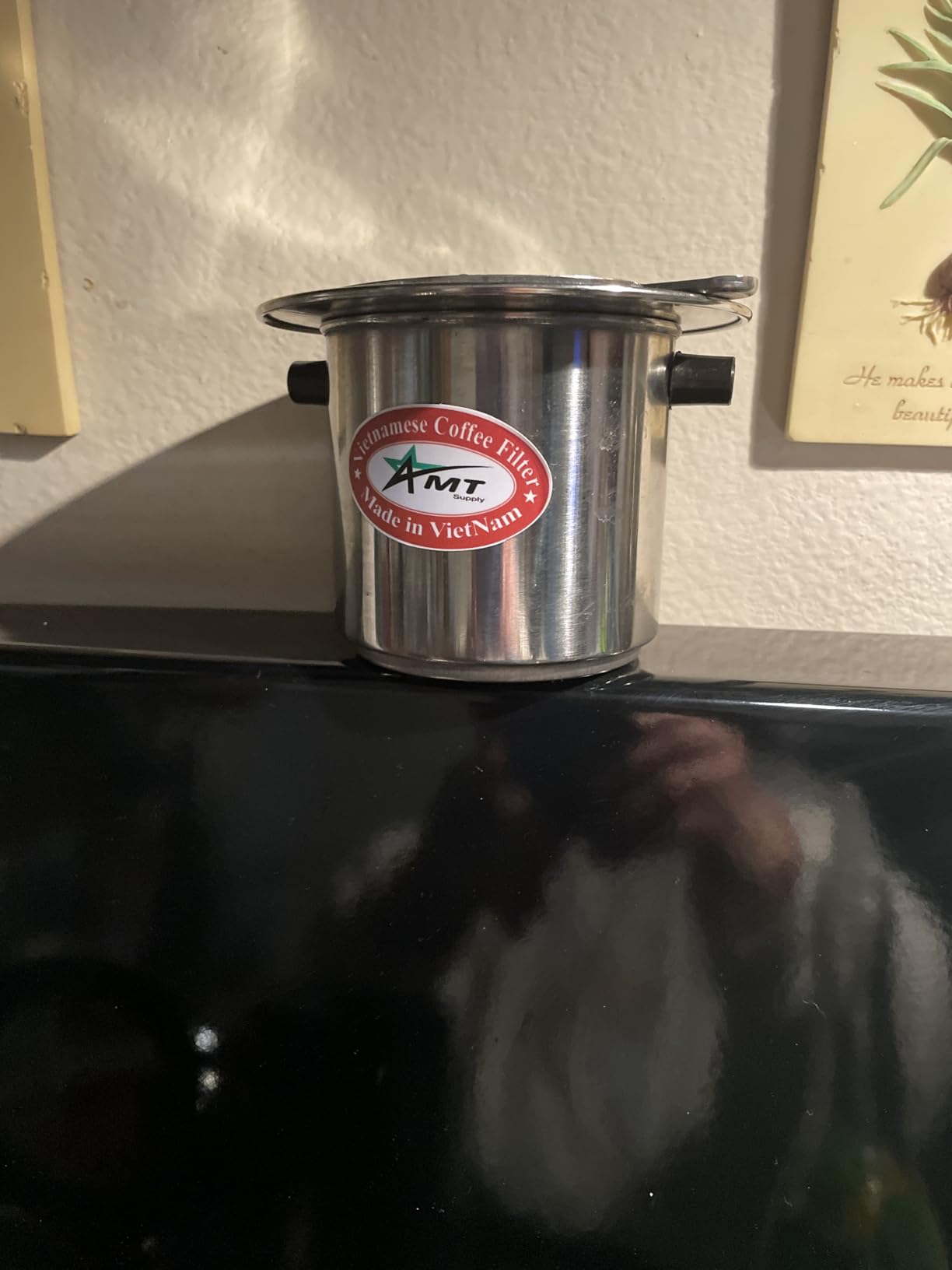 AMT 13 oz Coffee Maker - Vietnamese Phin Filter with Cork, 2-3 Servings, Screw Down Coffee Dripper for Home Office customer photo 1