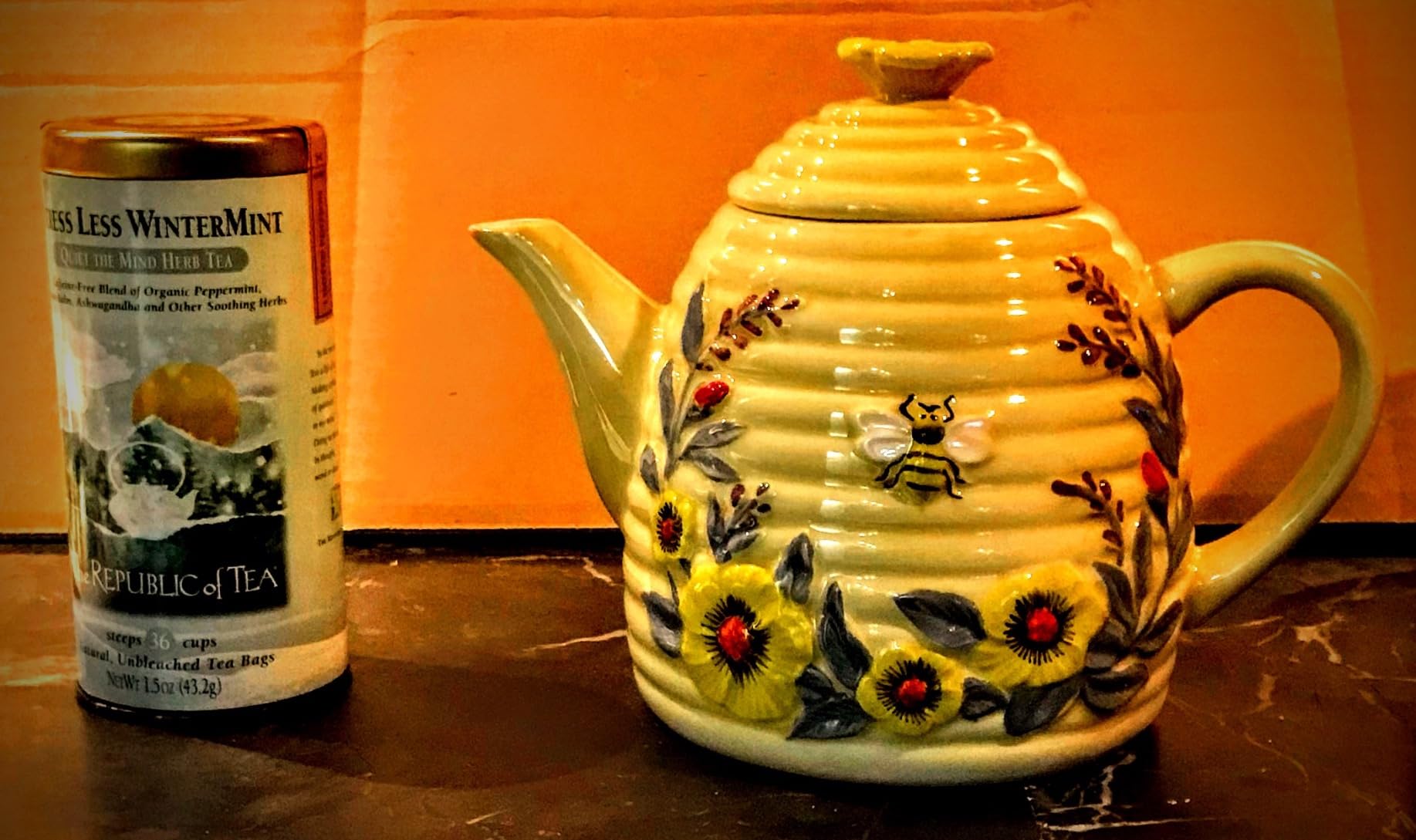 Bee Sweet 32 oz. 3-D Beehive Teapot Ceramic,Multi Colored customer photo 1