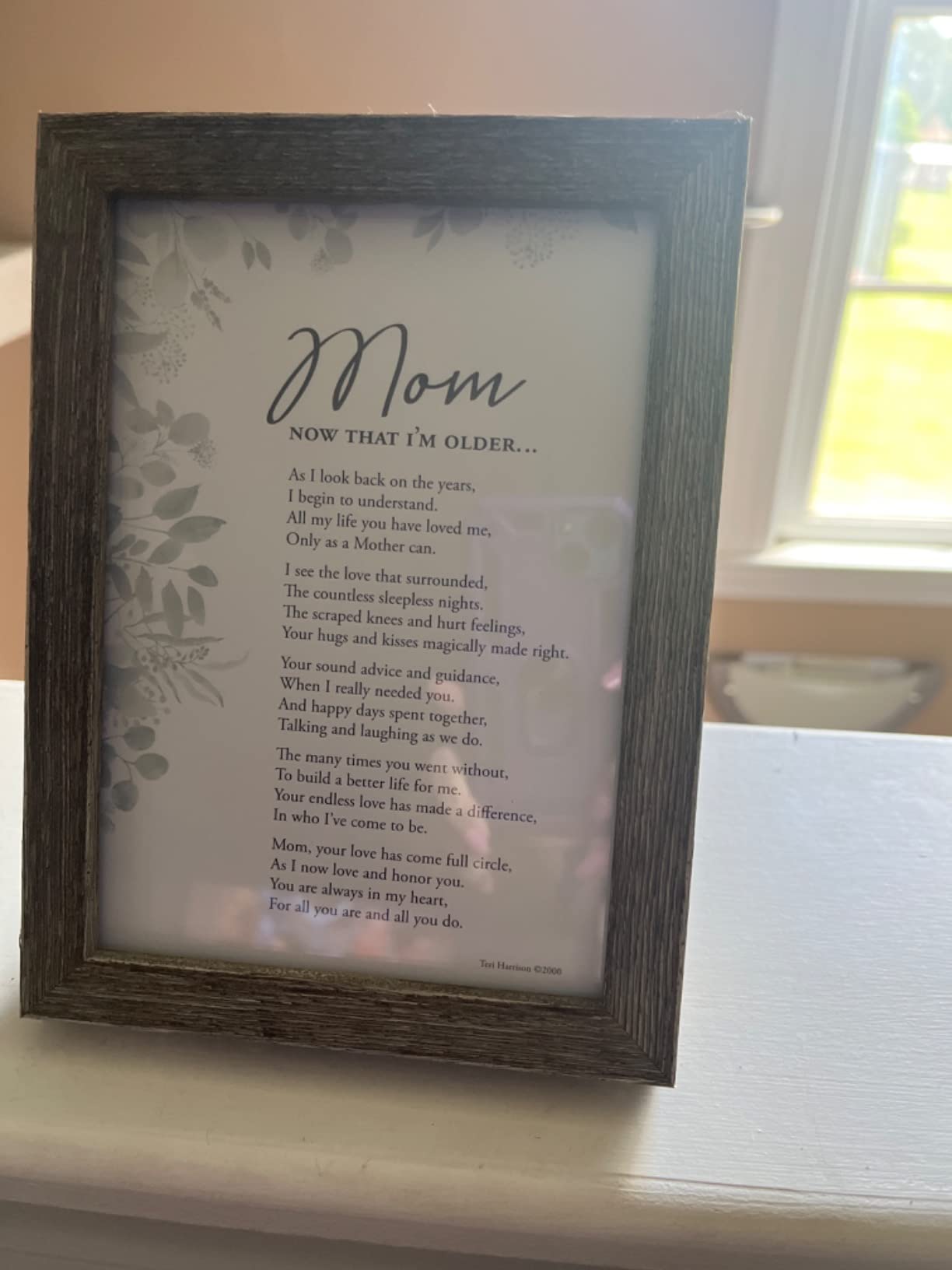 Mom, Now That I'm Older- Gift for Mom from Daughter Or Son for Mother's Day, Christmas, Birthday - Mom's 50th/70th/80th Birthday Gift, 5 x 7 inches, Wood Color customer photo 1
