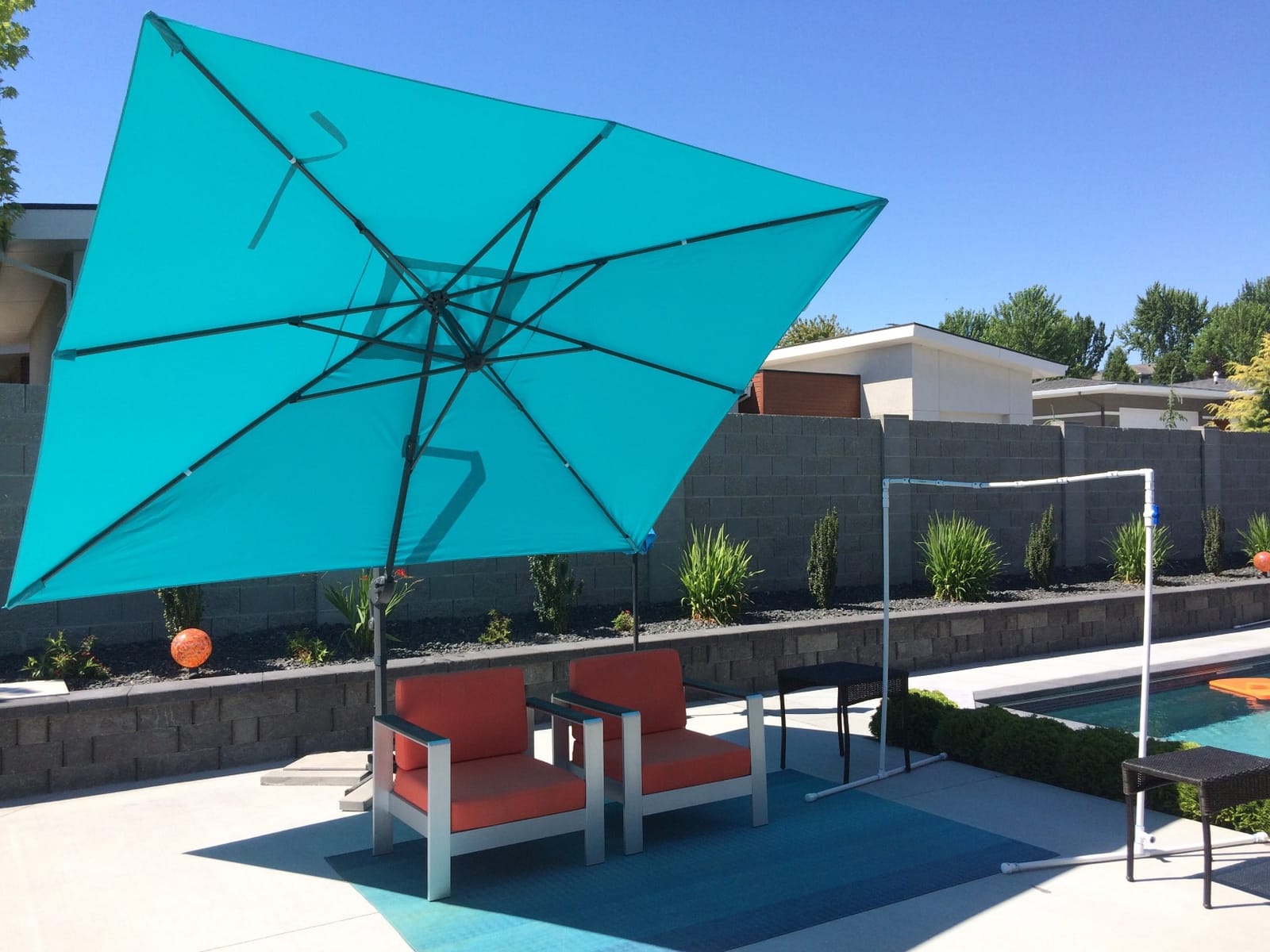 Sunnyglade 10x13Ft Cantilever Patio Umbrella Rectangular Deluxe Offset Tan customer photo 1