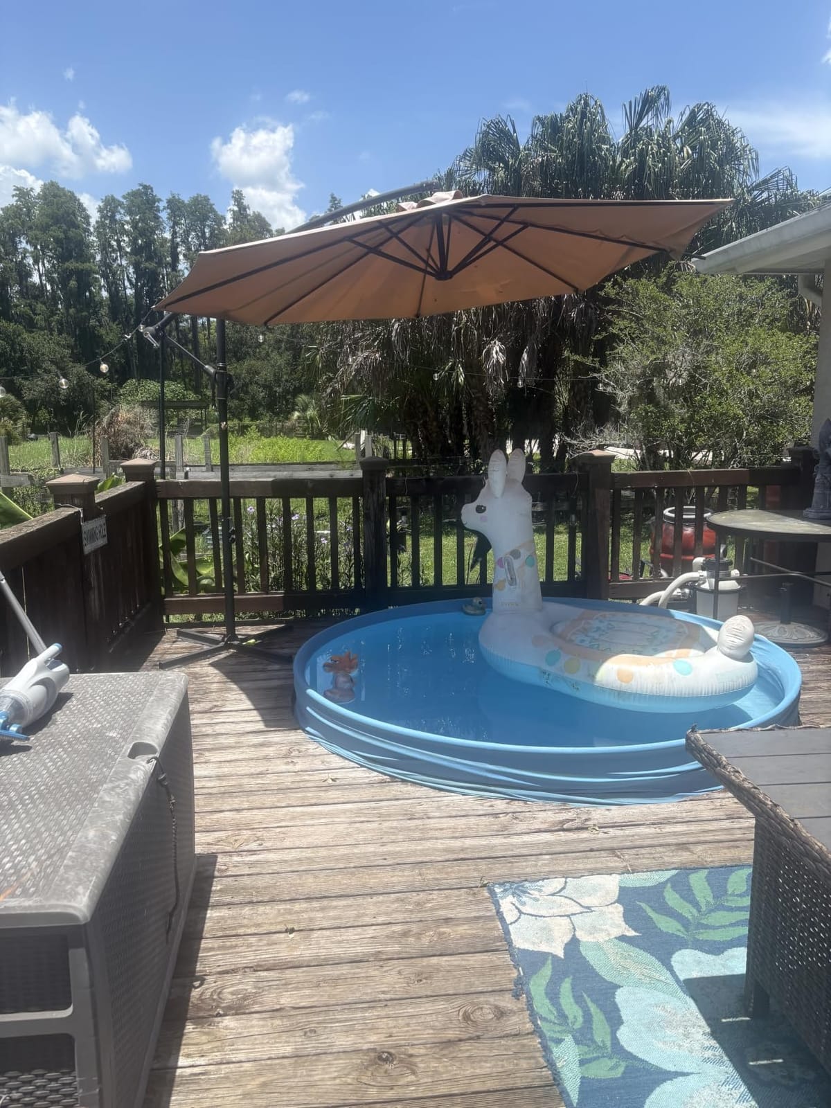 Best Choice Products 10ft Offset Cantilever Hanging Market Patio Umbrella, 8 Sturdy Ribs, Easy Adjustment - Sky Blue customer photo 1