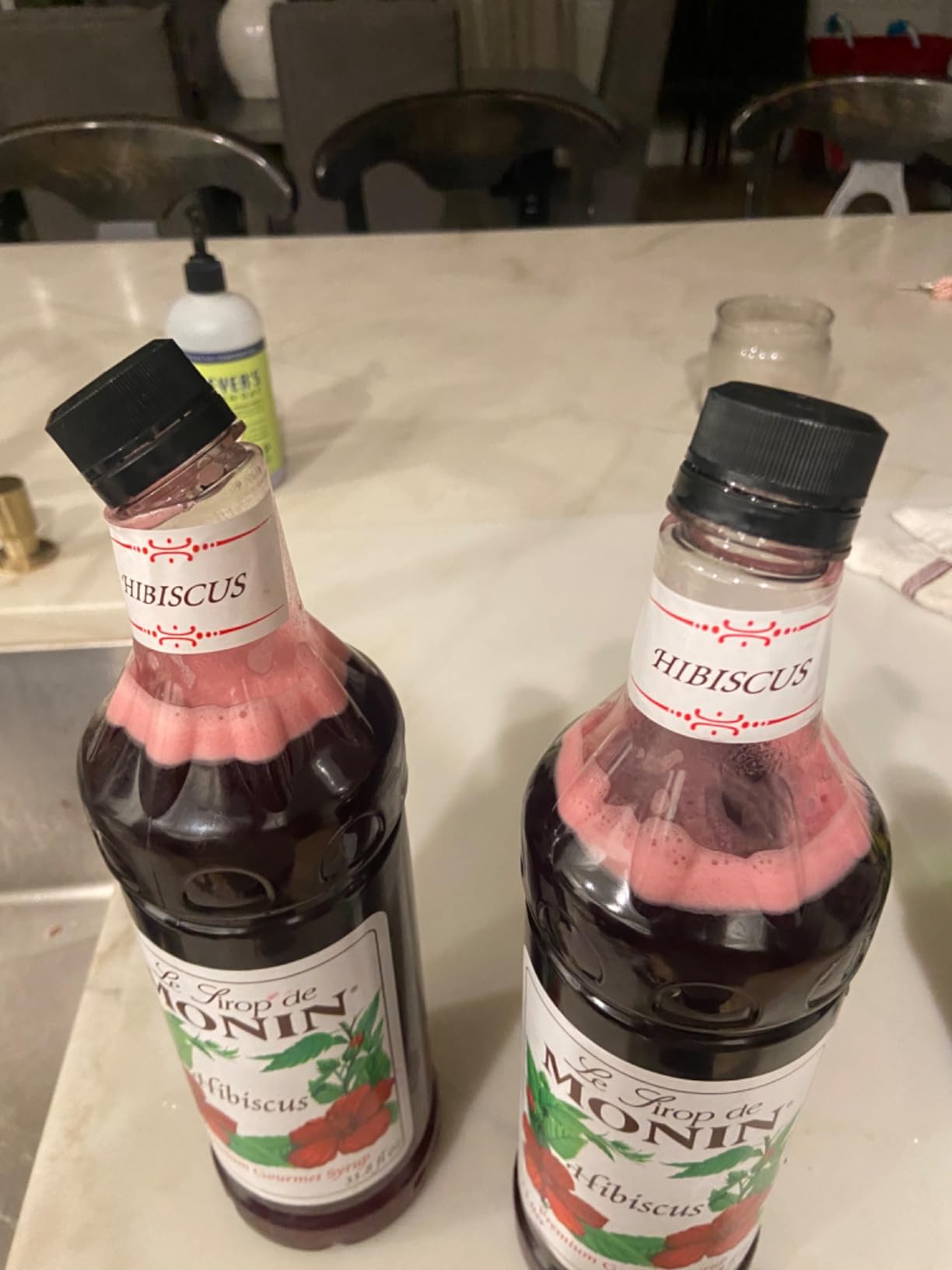 Monin - Hibiscus Syrup, Unique Floral Flavor, Great for Cocktails, Teas, & Lemonades, Gluten-Free, Non-GMO (1 Liter, 2-Pack) customer photo 2