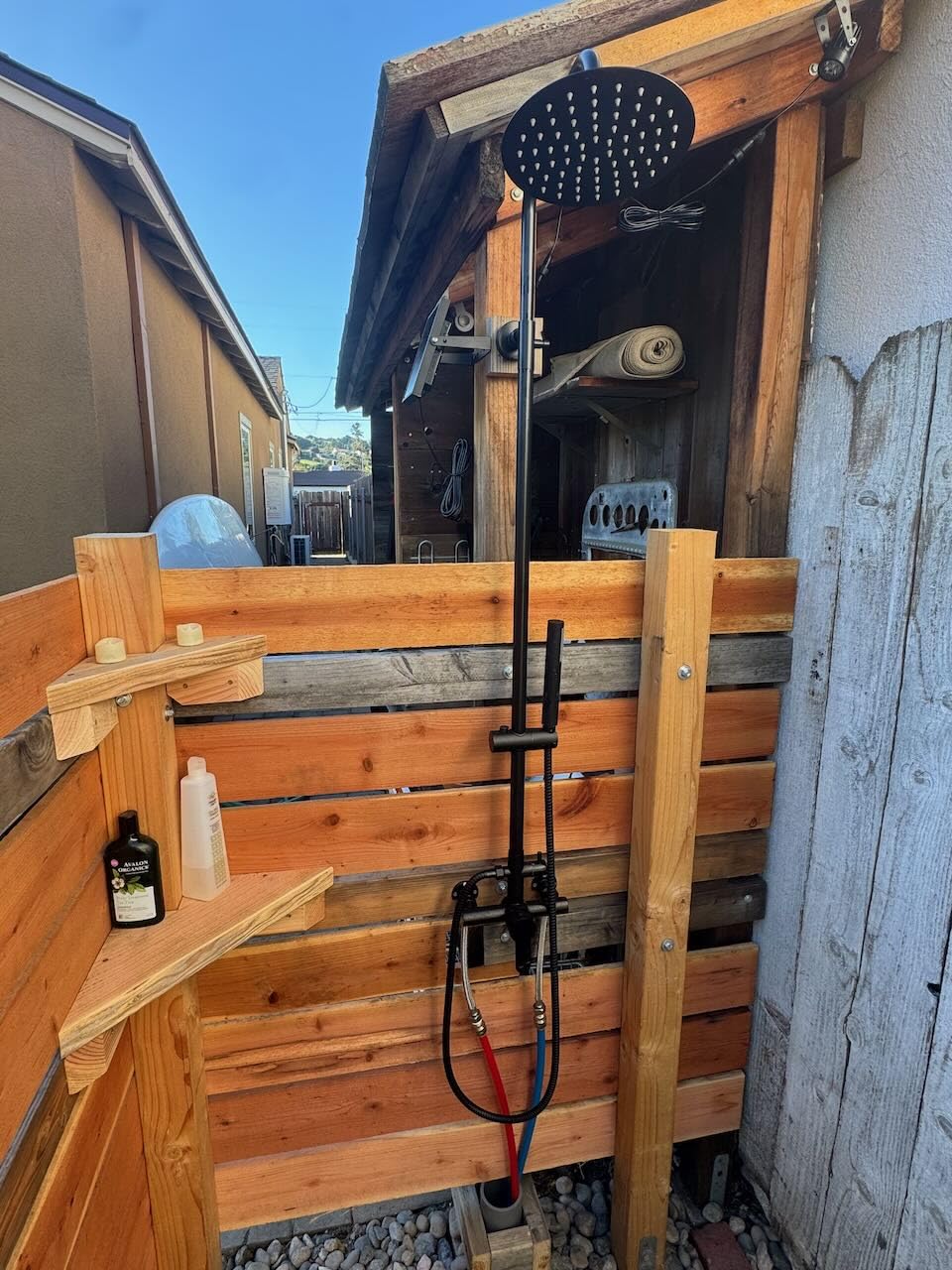 gotonovo Outdoor Shower Kit 304 Stainless Steel, Matte Black, 8 Inch customer photo 2
