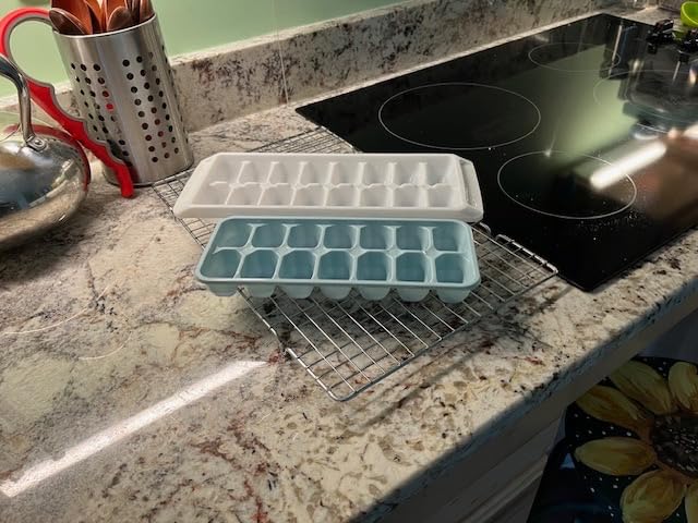 DOQAUS Ice Cube Tray with Lids, 4 Pack Silicone Ice Trays for Freezer customer photo 2