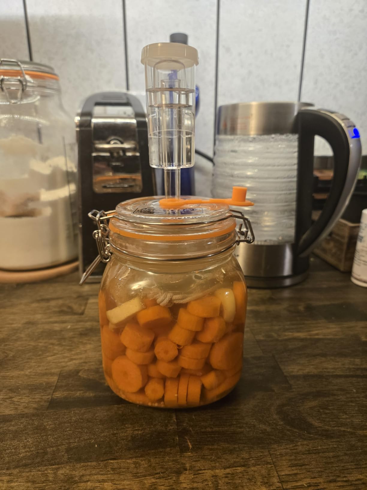 JILLMO 1.5L Wide Mouth Glass Fermentation Jar with Airlock & Weight, 2 Pack | Fermenting Kit for Making Sauerkraut, Kimchi, Pickles and Vegetables customer photo 1
