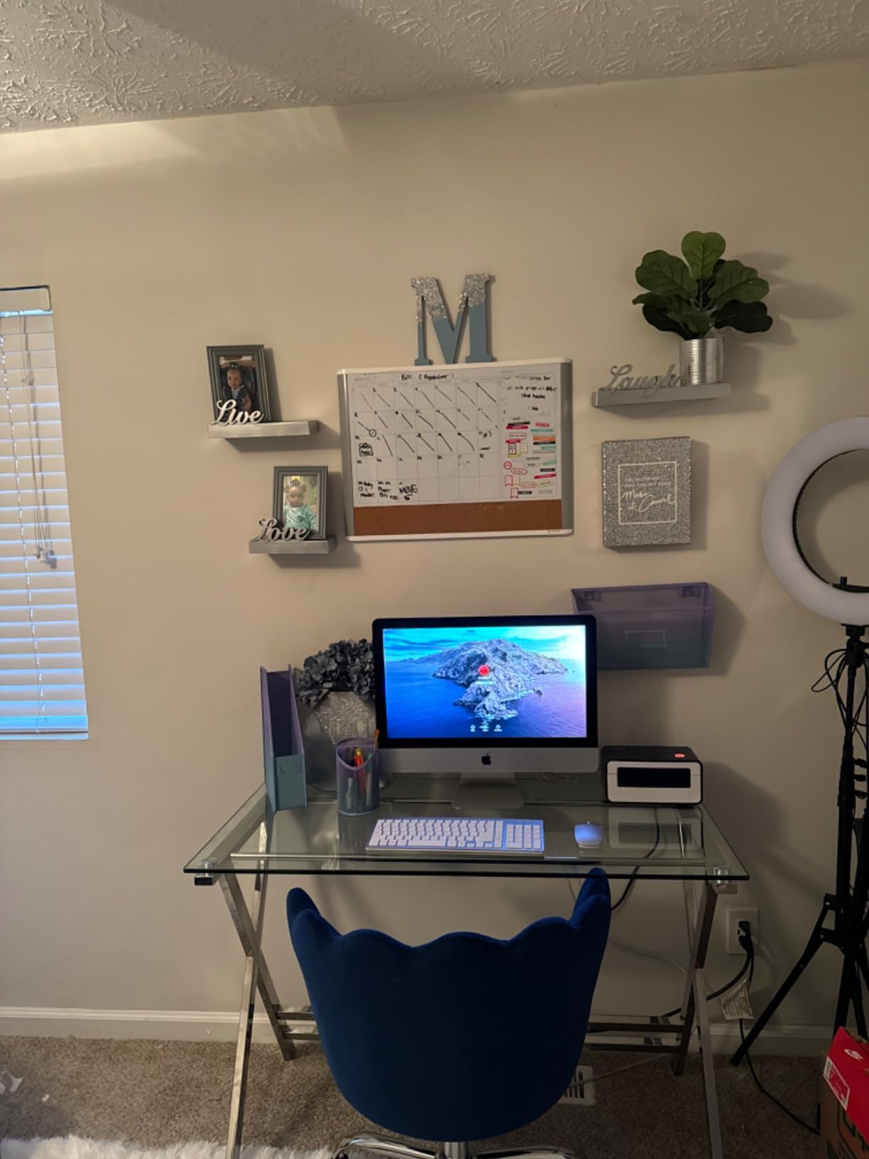 Tempered Glass Computer Desk Modern Student Writing Study Desk,Small Computer Desk,Home Office Desk customer photo 1