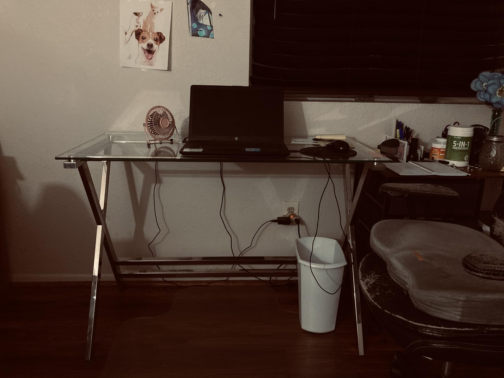 Tempered Glass Computer Desk Modern Student Writing Study Desk,Small Computer Desk,Home Office Desk customer photo 2