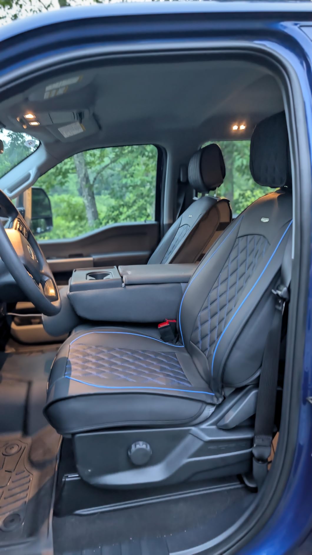 Aierxuan Car Seat Covers for Ford F150 F250 F350 F450 Truck - Custom Fit 2009-2026 F150 Crew Cab, 2017-2026 Super Duty, Waterproof Leather Full Set (Black) customer photo 2