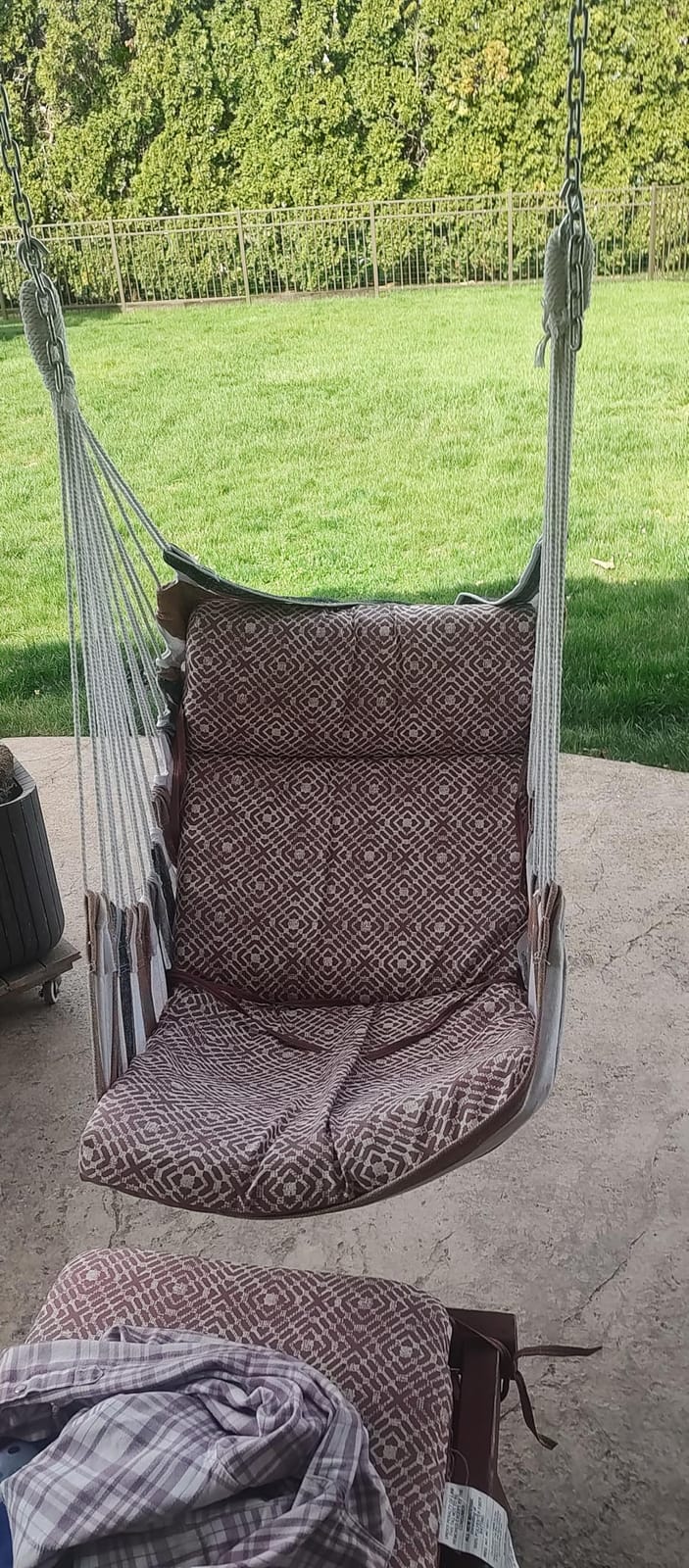 KPX Ourdoor Hanging Hammock Chair – Comfortable Tree Swing Chair Large Size 110X130cm(Without Pillows) - 330 Lbs Weight Capacity (Dark Gray) customer photo 1