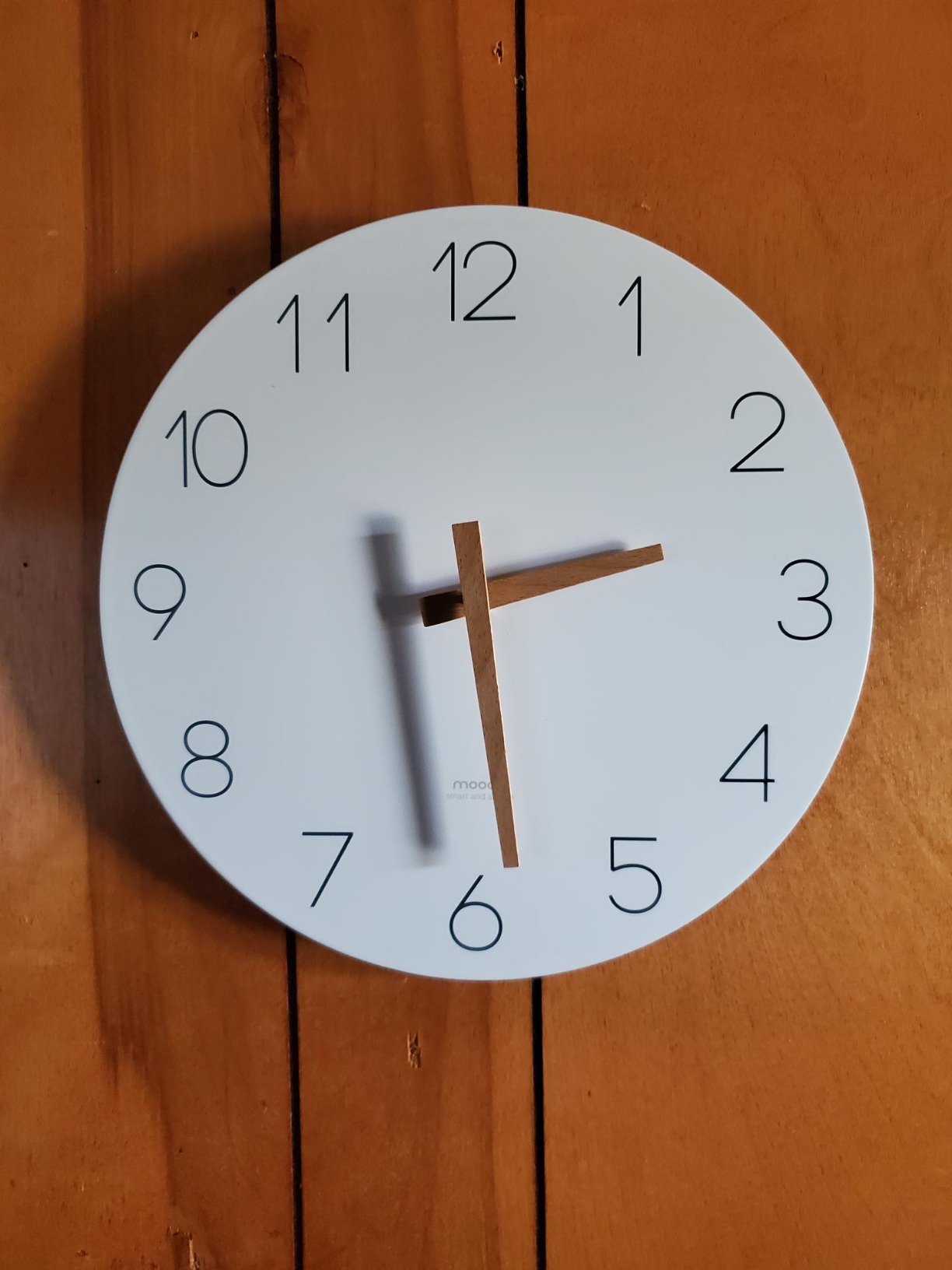 mooas Flatwood Wall Clock, 12