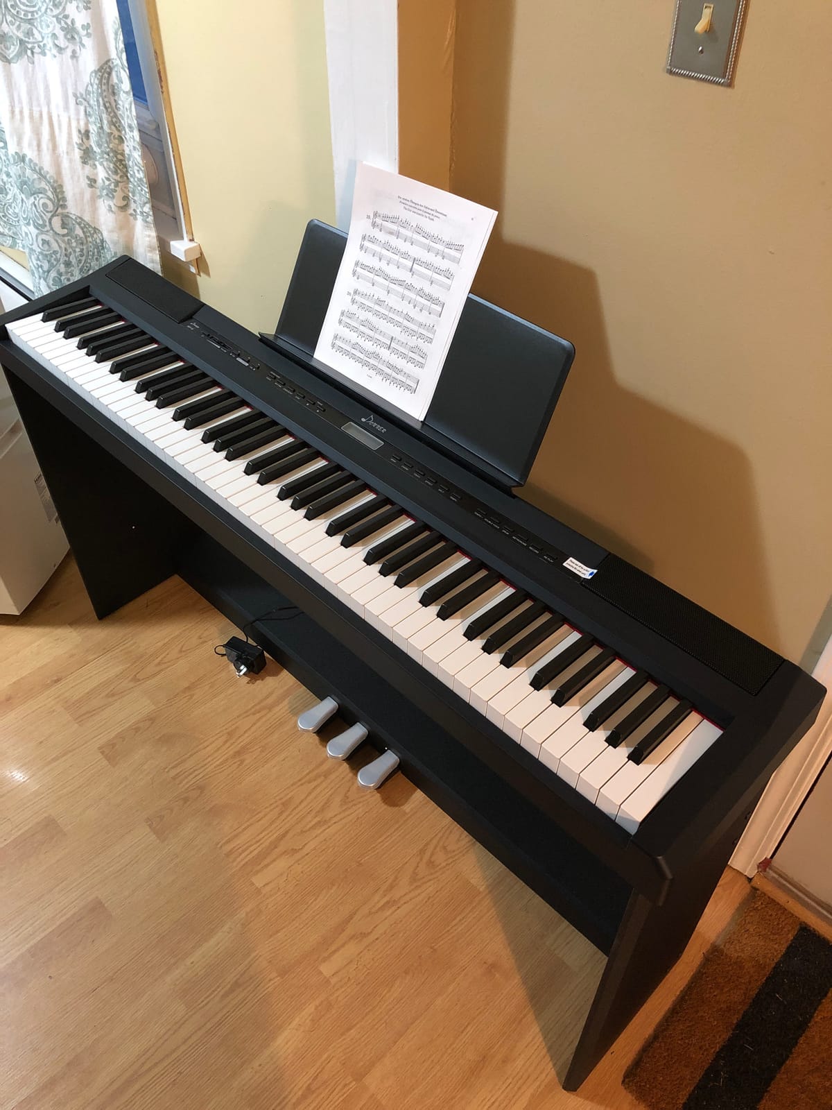 Donner DEP-20 Beginner Digital Piano 88 Key Full Size Weighted Keyboard, Portable Electric Piano with Furniture Stand, 3-Pedal Unit customer photo 2