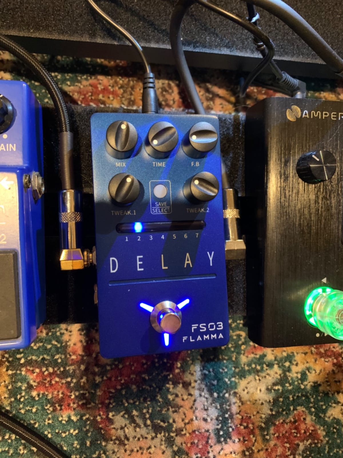FLAMMA FS03 Electric Guitar Delay Effects Pedal with Looper Stereo Digital Sound 6 Delay Effects Storable Preset Tap Tempo Trail On True Bypass for Pedal Boards customer photo 2