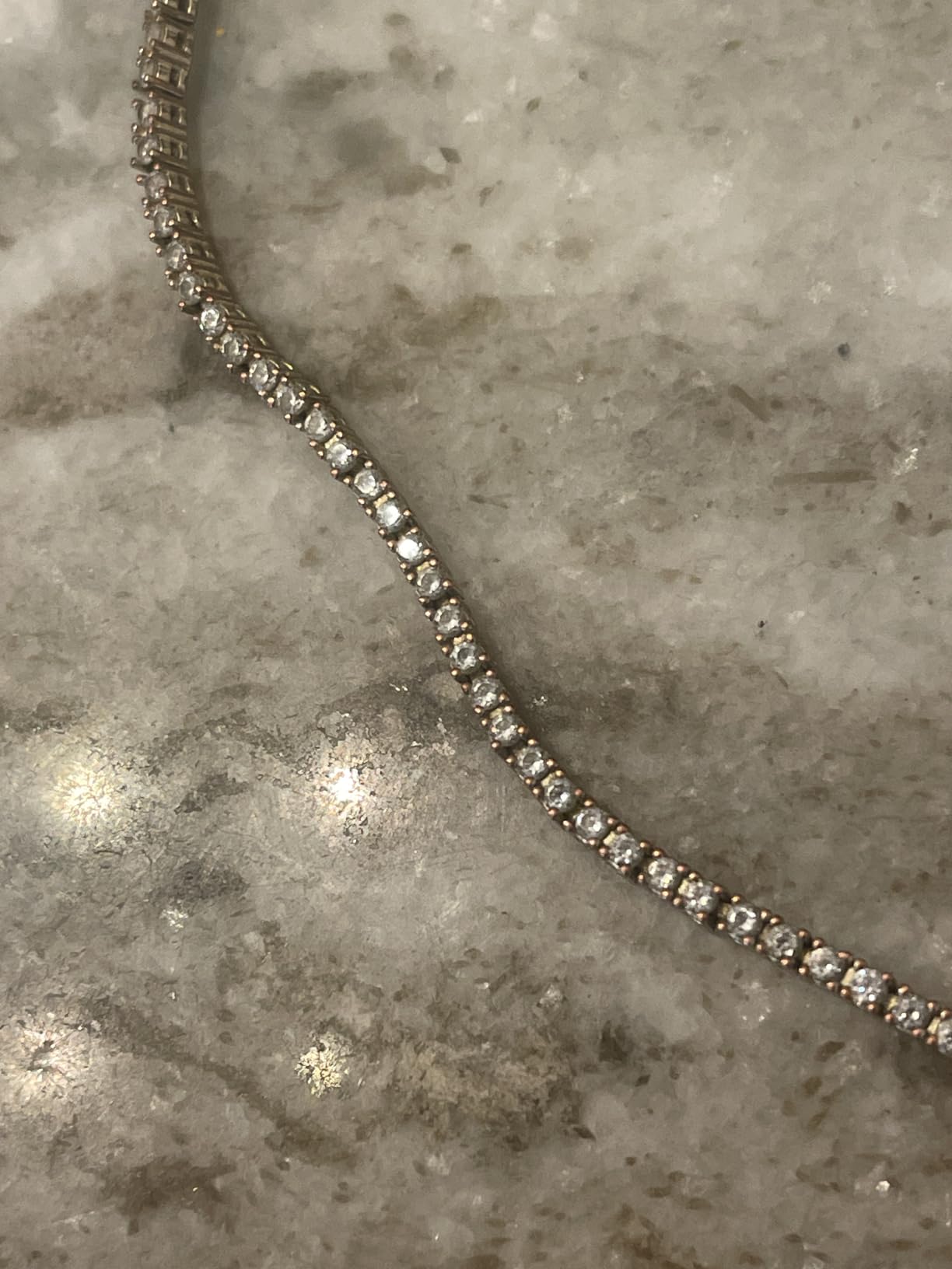 PAVOI Tennis Bracelet for Women, 14K Gold Plated 2mm Cubic Zirconia customer photo 1