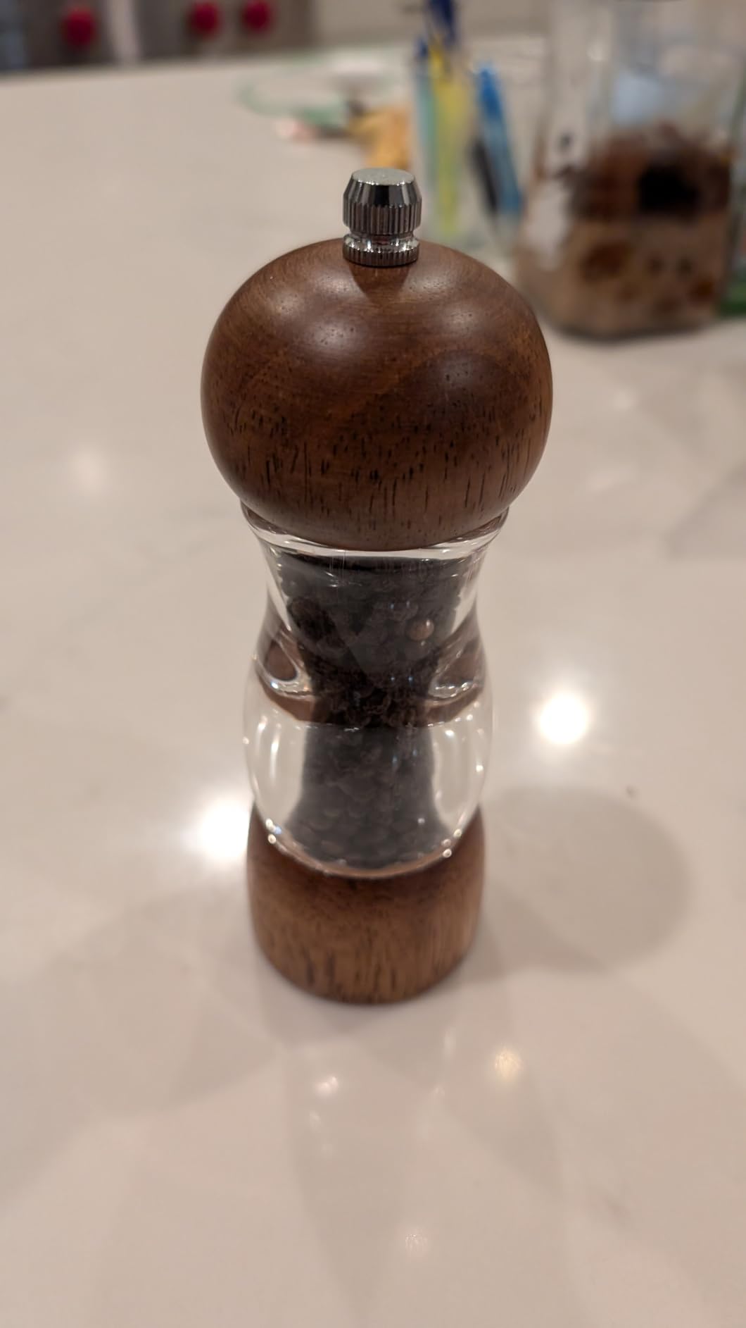 Haomacro Wood Salt and Pepper Grinder Set Classic Manual Pepper Mills customer photo 1