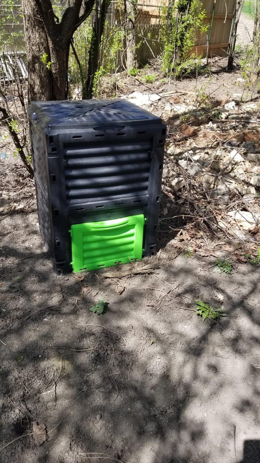 80 Gallon (300L) Large Capacity Static Compost Bin - Forest Green Outdoor Waste Composter with Easy-Access Hatch, Efficient Aeration System for Fast Organic Fertilizer, Sturdy Design customer photo 1
