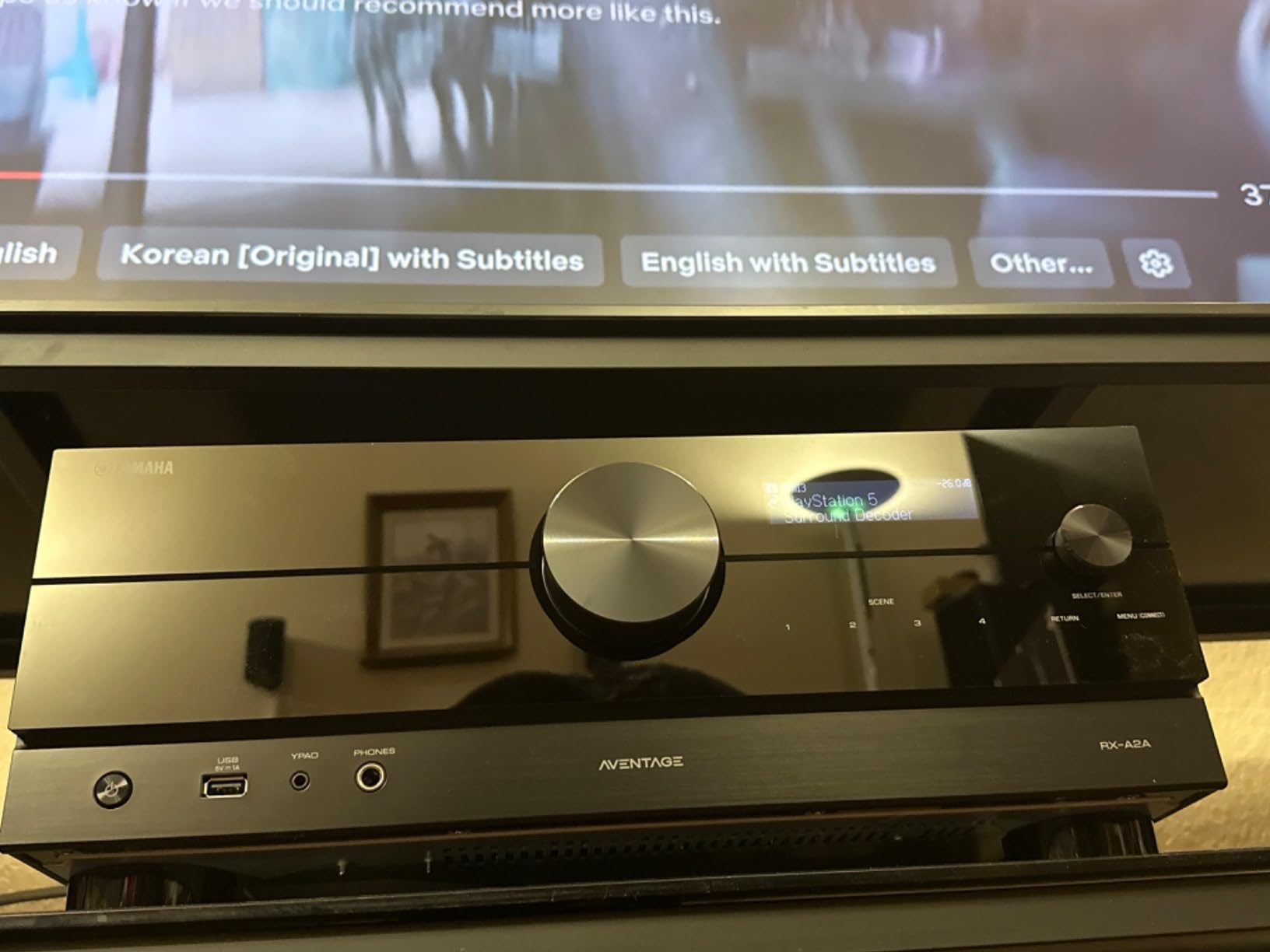 Yamaha RX-A2A AVENTAGE 7.2-Channel AV Receiver - 8K and 4K/120 HDMI, Dolby Atmos, DTS:X, MusicCast customer photo 1