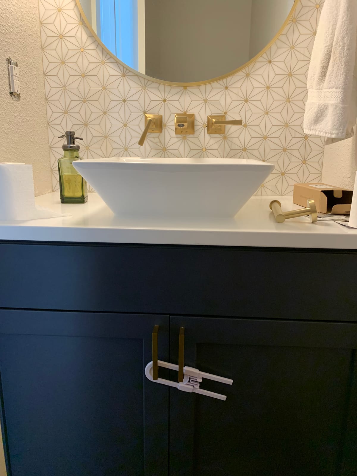 SITGES Bathroom Wall Faucet, Heavy Duty, Brass Constructed Wall Mount Faucet with Metal Lever Handles, Rough in Valve Included (Matte Black) customer photo 2