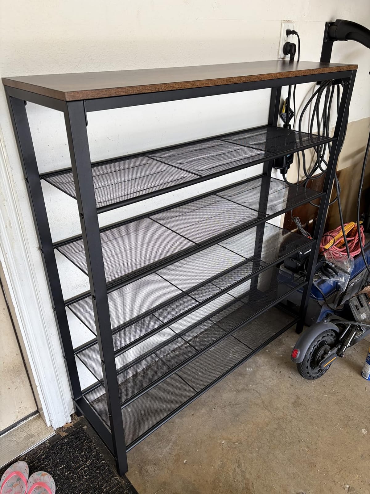 VASAGLE 6-Tier Shoe Rack, 24-30 Pairs, Metal Mesh customer photo 2