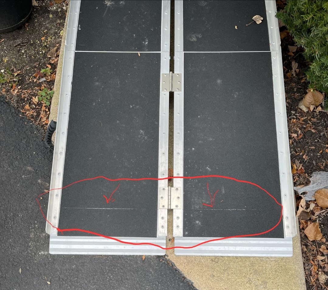 gardhom 5FT Aluminum Ramp for Wheelchair for Home Steps with Support Legs customer photo 2