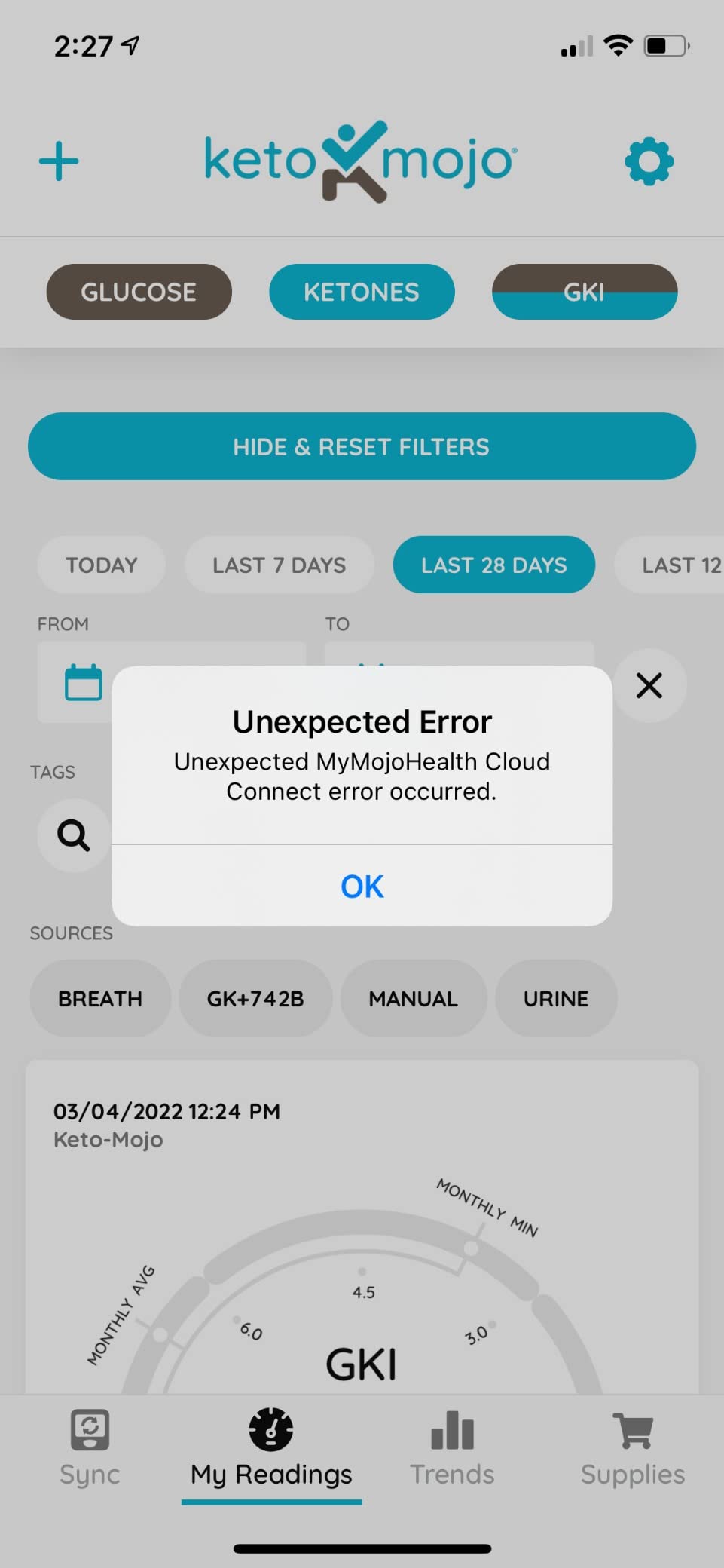 KETO-MOJO GK+ Glucose & Ketone Meter, Keto Diabetes Fasting | Bluetooth sync, Free MyMojoHealth app, 10 glucose + 10 ketone strips, Lancing device, Lancets, Control solutions, Travel case customer photo 1