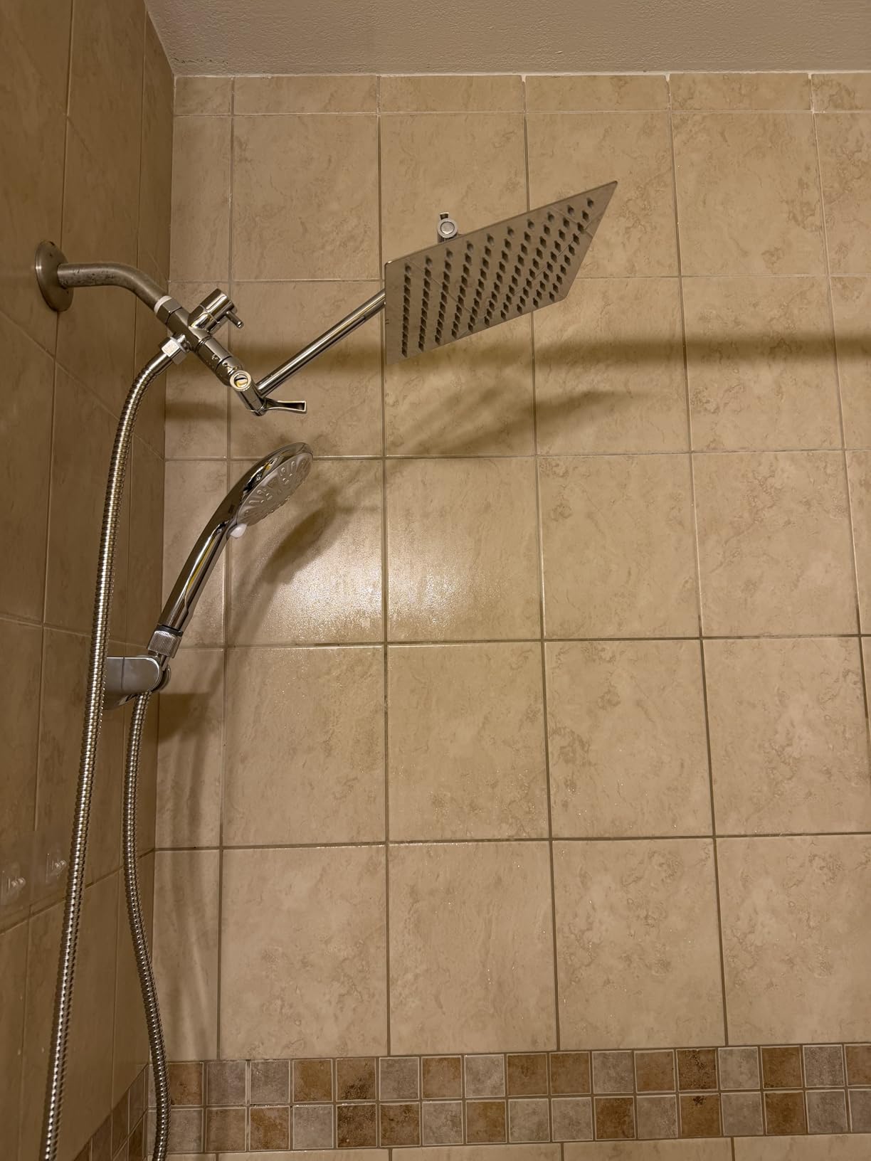 12 Inch High Pressure Rain Shower Head Combo,9 Settings Shower Handheld customer photo 1