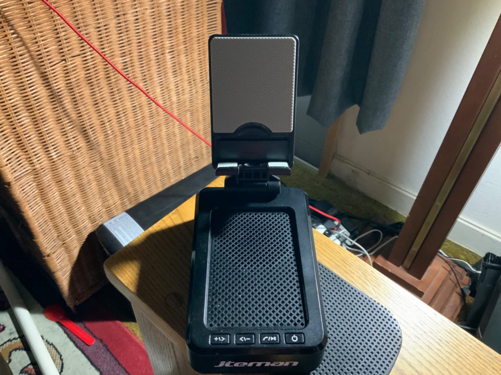 JTEMAN Cell Phone Stand with Bluetooth Speaker,Birthday Gifts for Men Women customer photo 1