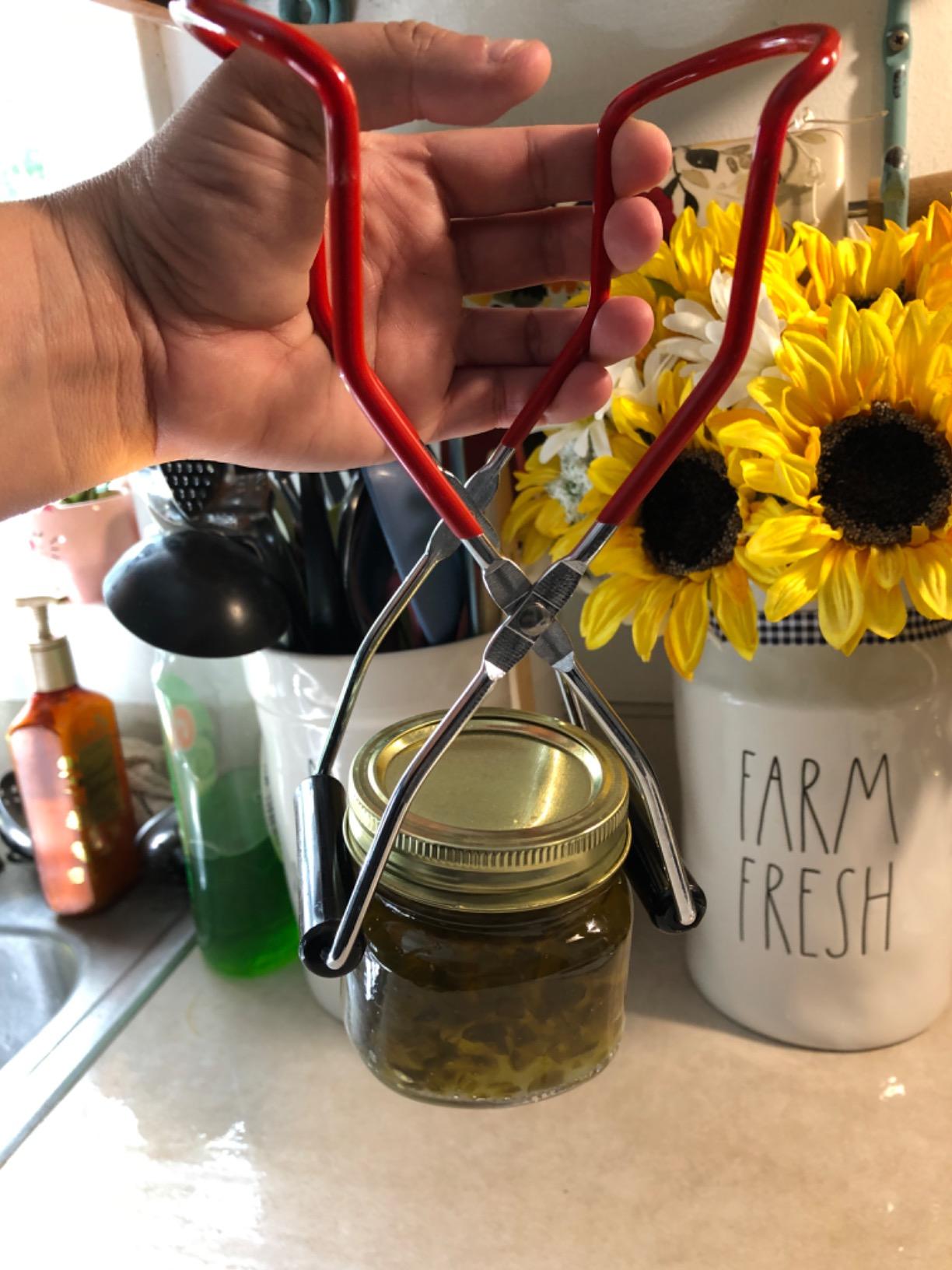 Canning Jar Lifter Tongs - Stainless Steel Jar Lifter with Rubber Grips customer photo 1