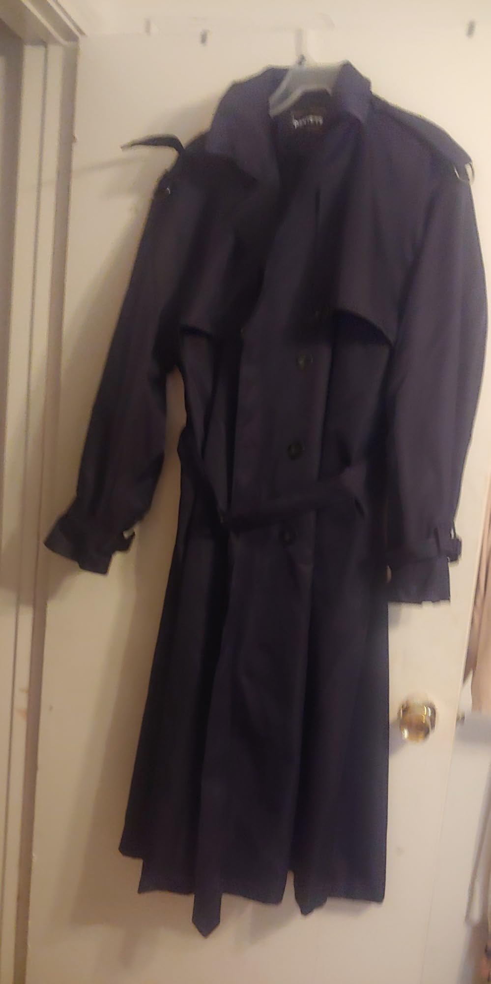 Pantete Men's Double Breasted Trench Coat Oversized Windbreaker Long Jacket customer photo 1