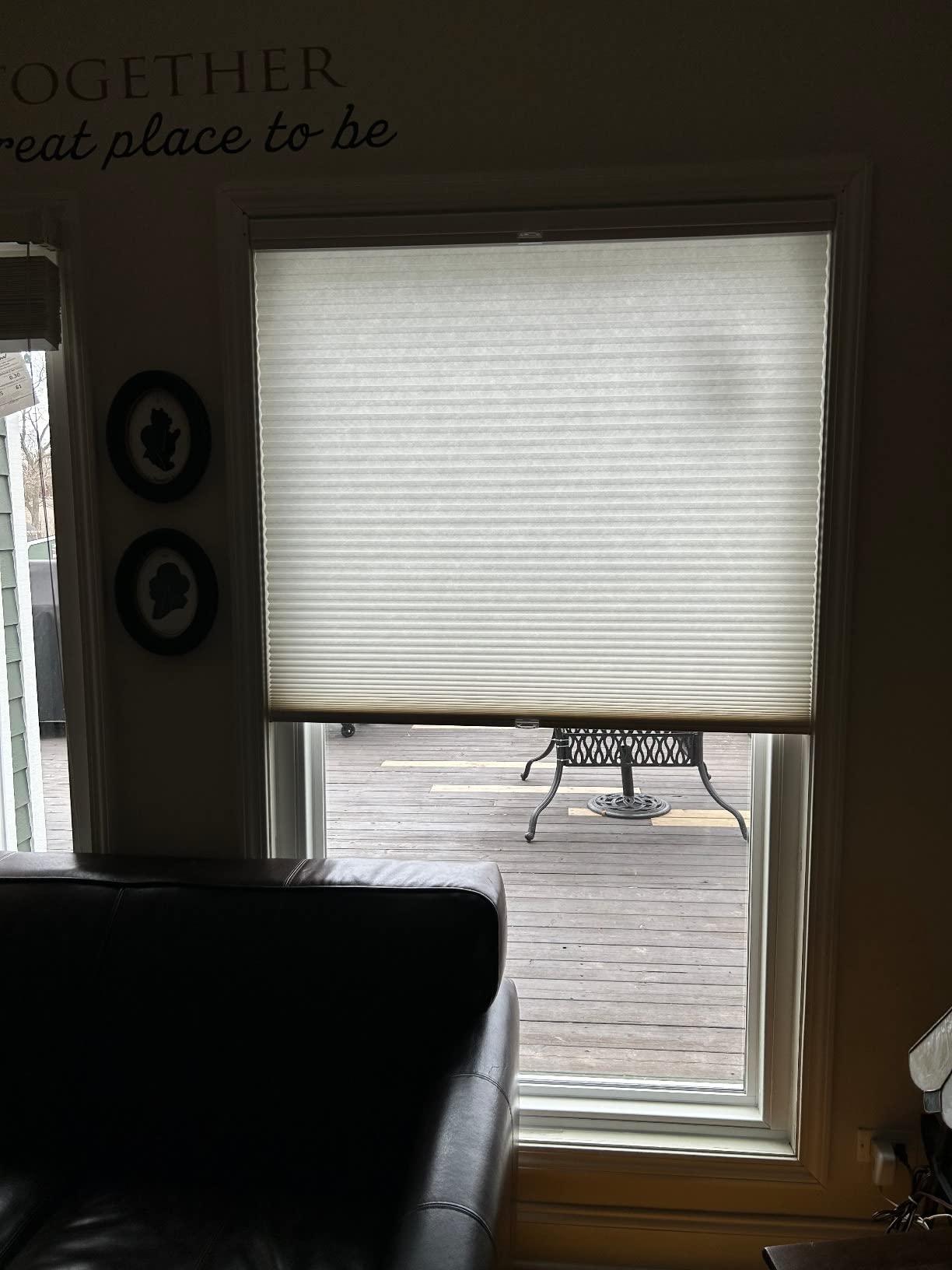 BlindsAvenue Cordless TDBU Cellular Shade, White, 26.5