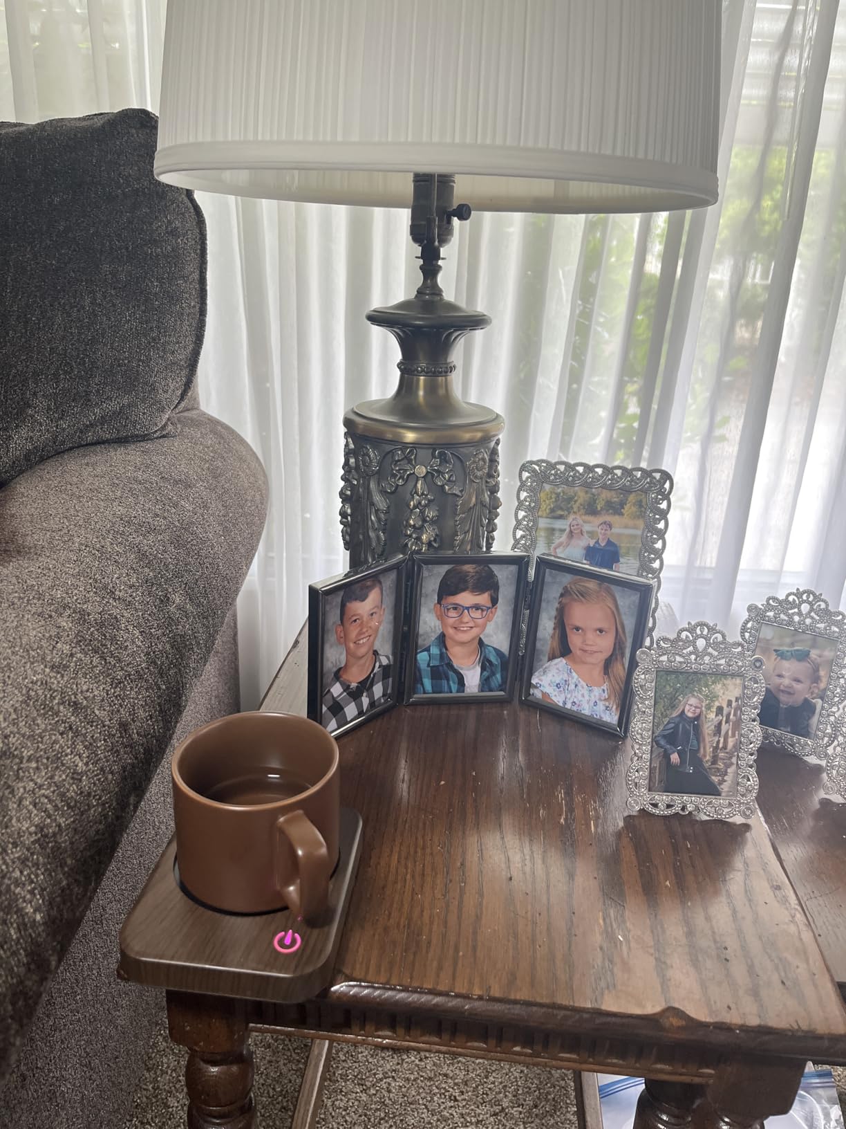 VOBAGA Coffee Mug Warmer for Desk with Auto Shut Off & 3-Temp Settings, Coffee Cup Warmer with Smart Safety Alert Home Office Accessory, Perfect for Coffee, Tea, Milk (Mug for Display) customer photo 2