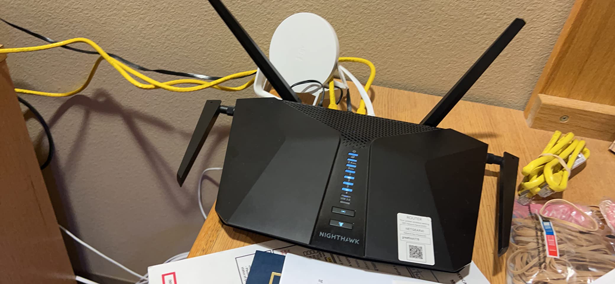 NETGEAR Nighthawk WiFi 6 Router (RAX43) - Security Features, 5-Stream Dual-Band Gigabit Router, AX4200 Wireless Speed (Up to 4.2 Gbps), Covers up to 2,500 sq.ft. and 25 Devices customer photo 1