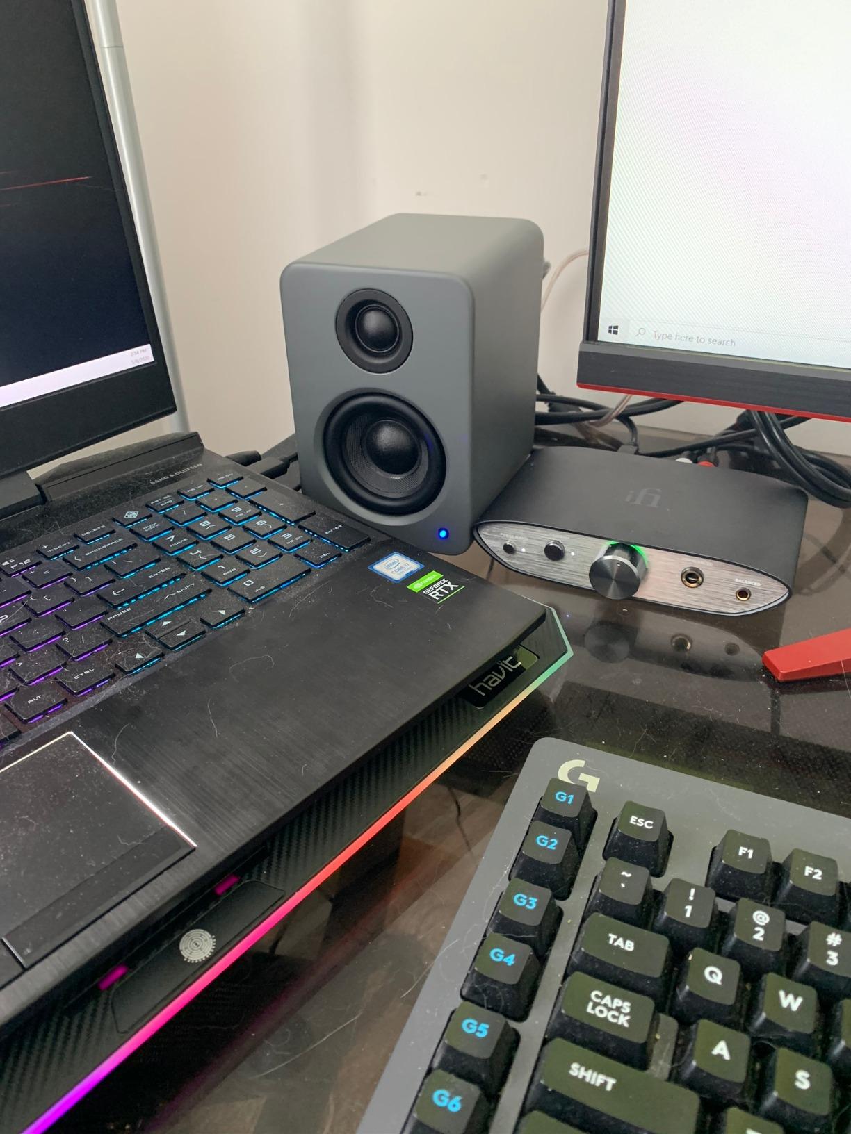 Kanto YU2 Powered 2 Channel Stereo Computer Speakers W/Built-in USB DAC - Walnut customer photo 1