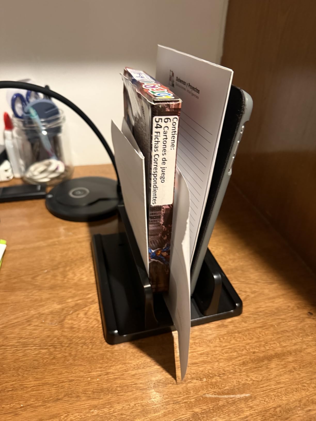 Vaydeer Vertical Laptop Stand for Desk,Dual Slots Plastic Laptop Holder with Space Saving 4-in-1 Design,Adjustable Laptop Organizer Storage Supports for MacBook,Mac,HP,Dell,Microsoft Surface,Lenovo customer photo 2