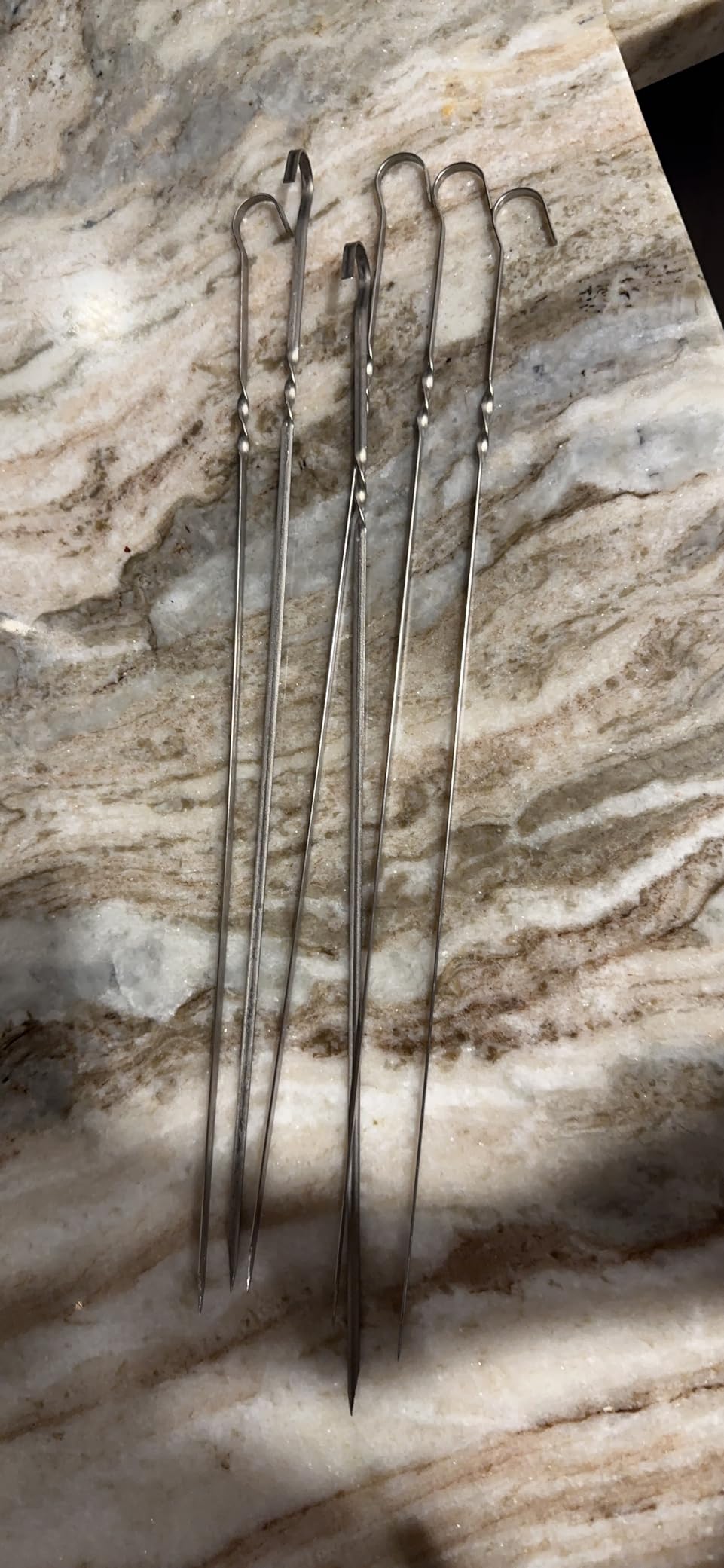 12PCS Kabob Skewers Flat Metal BBQ Barbecue Skewer 14