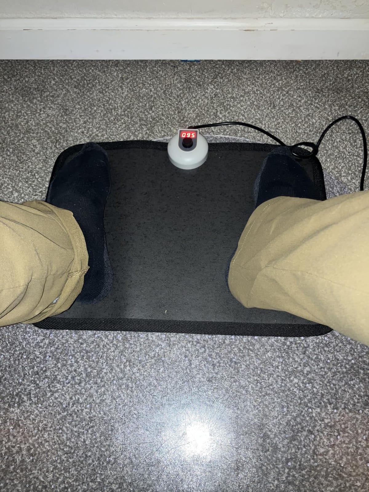 Electric Heated Floor Mats Under Desk, Heated Foot Warmer - 110v Toes Warming Heater for Office and Home(Stone Grain) customer photo 2