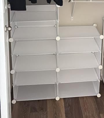 HOMIDEC Shoe Rack Organizer 24 Pair Modular Shoe Storage Cabinet for Closet customer photo 2