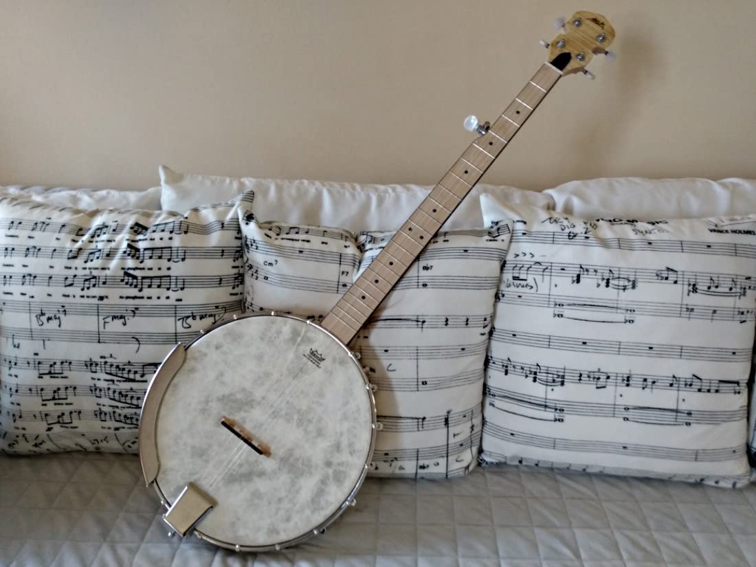 AKLOT 5 String Open Back Banjo Adjustable Maple Body Remo Head with 2 Tuning Wrench, 4 Picks, Strings, Tuner, Strap Ruler, Cleaning Cloth, Gig Bag customer photo 1