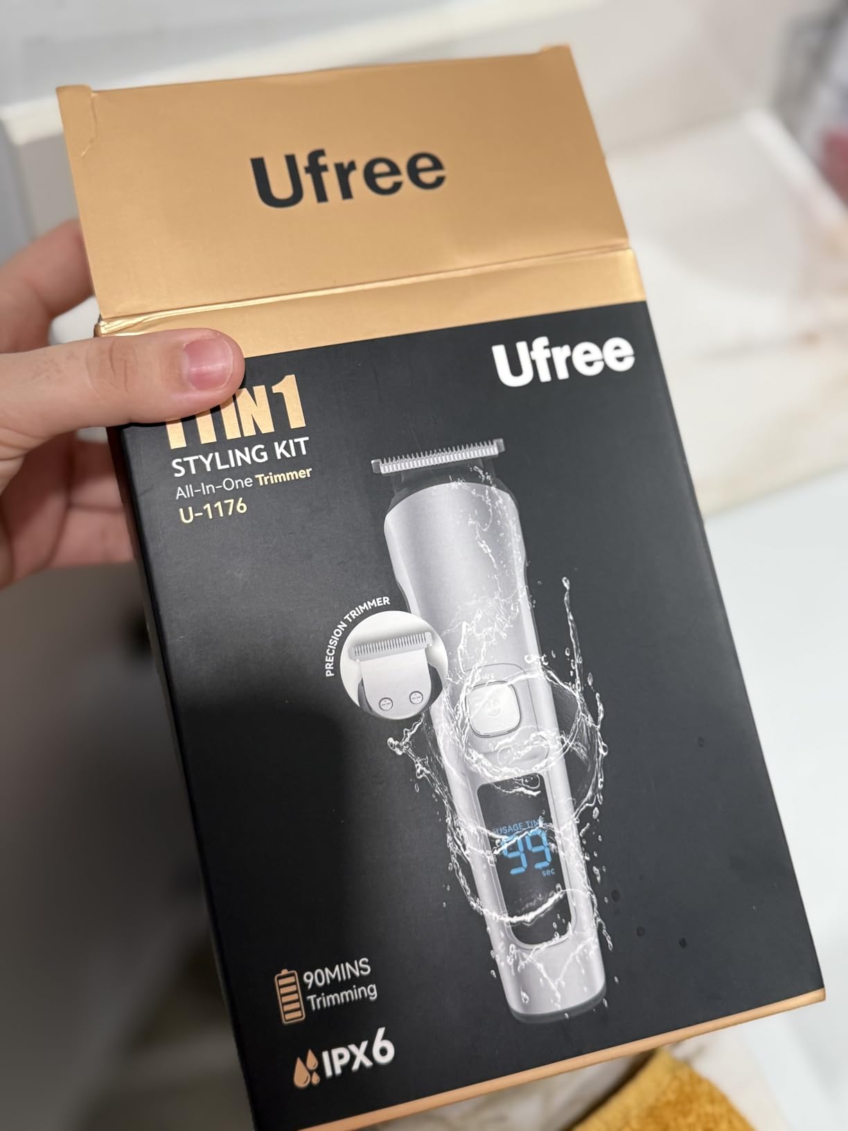 Ufree Beard Trimmer for Men, Waterproof Electric Razor, Grooming Kit customer photo 2