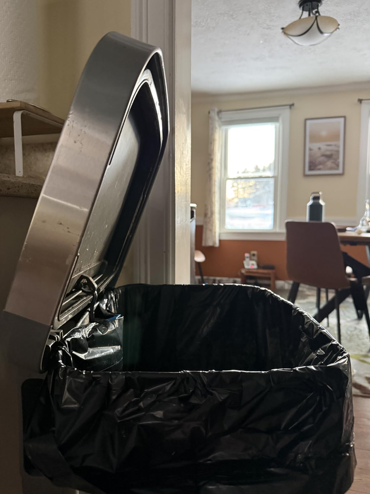 Glad Stainless Steel Trash Can with Clorox Odor Protection, 13 Gal, Pewter customer photo 2