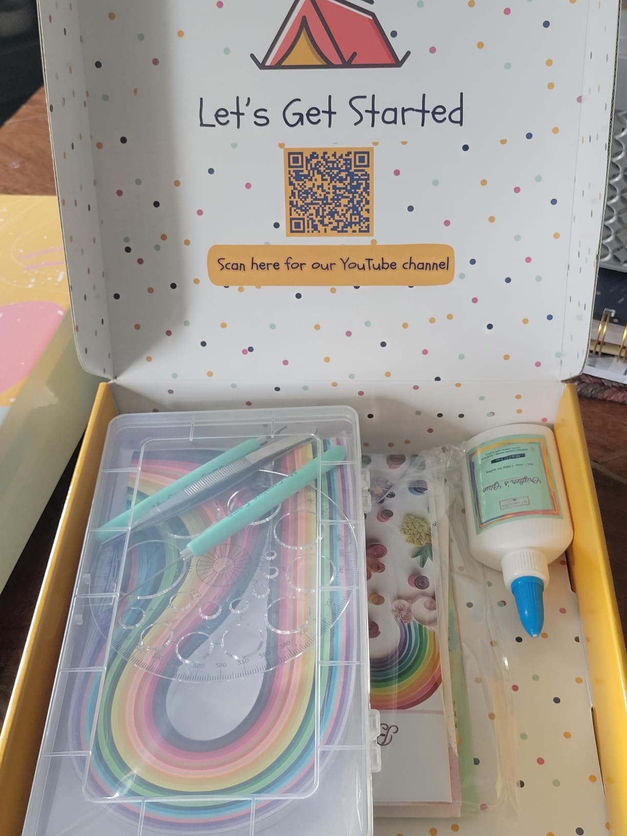 MY CREATIVE CAMP Beginner's Quilling Kit for Kids and Adults, DIY Craft Kit for Kids and Adults, Paper Quilling Kit for Beginners with Tools, Instructions & Storage Box, Makes 10+ Fun Projects customer photo 1