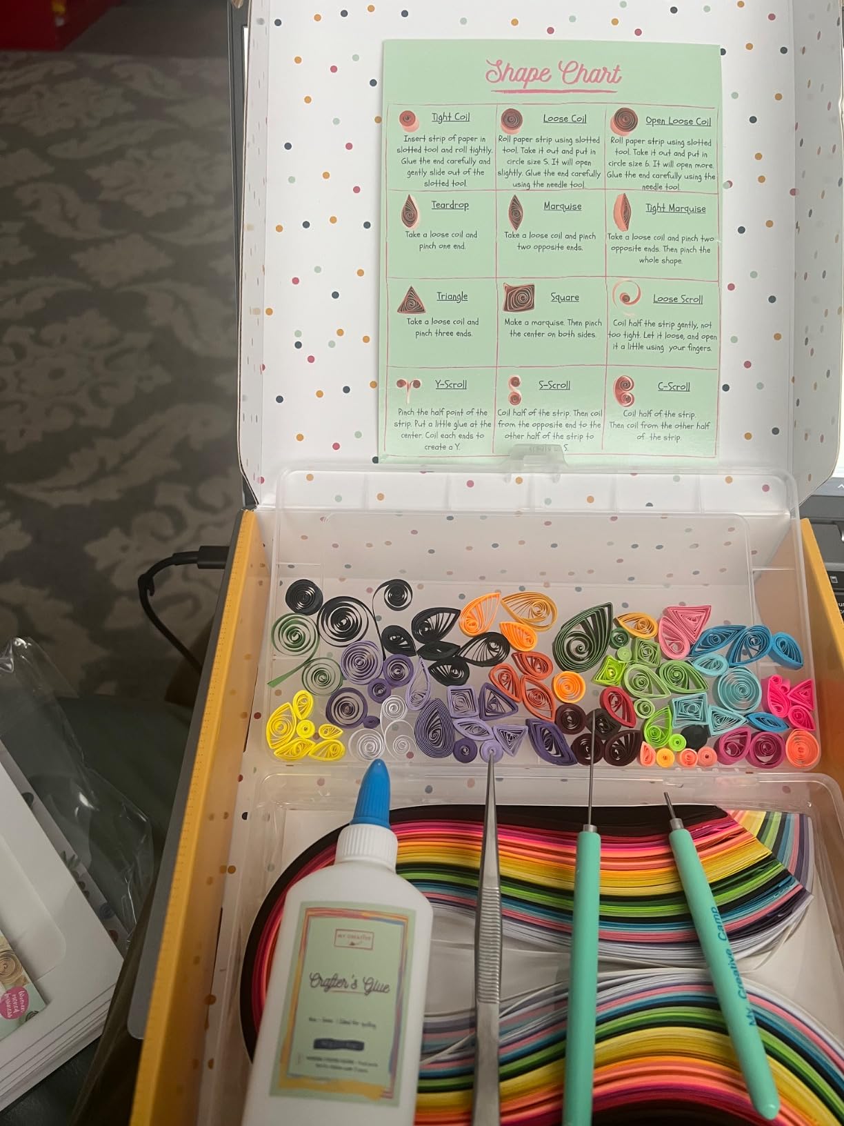 MY CREATIVE CAMP Beginner's Quilling Kit for Kids and Adults, DIY Craft Kit for Kids and Adults, Paper Quilling Kit for Beginners with Tools, Instructions & Storage Box, Makes 10+ Fun Projects customer photo 2
