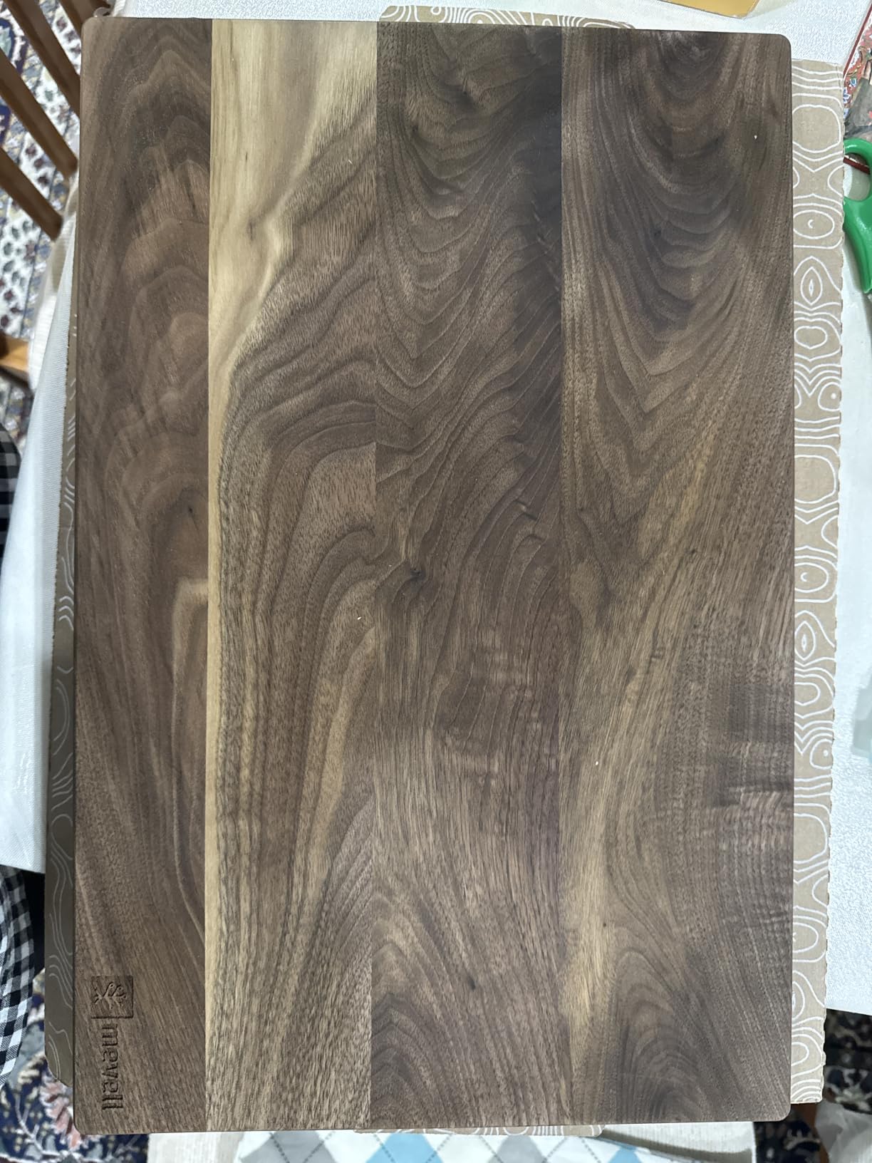 Mevell Extra Large End Grain Black Walnut Butcher Block Cutting Board customer photo 2