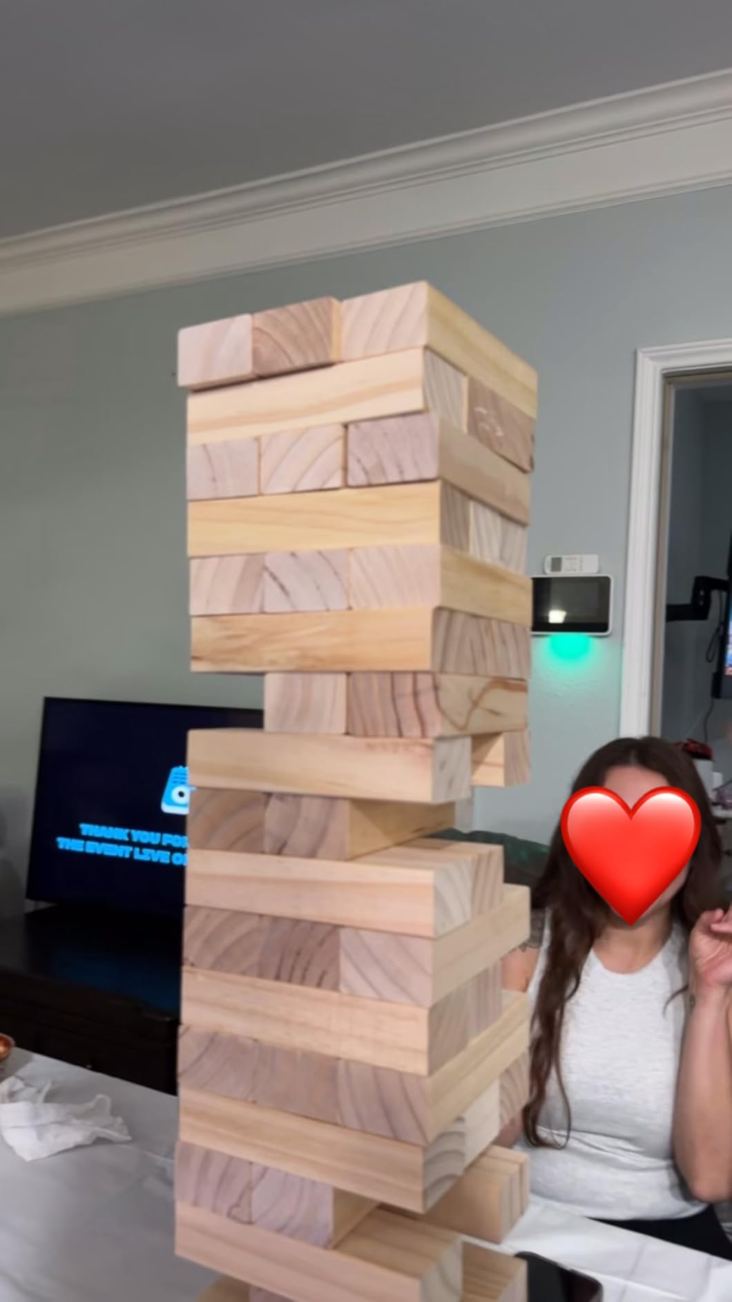 Outdoor Games Large Tumble Tower 54 Wood Blocks Stacking Game 4 FT Tall customer photo 1